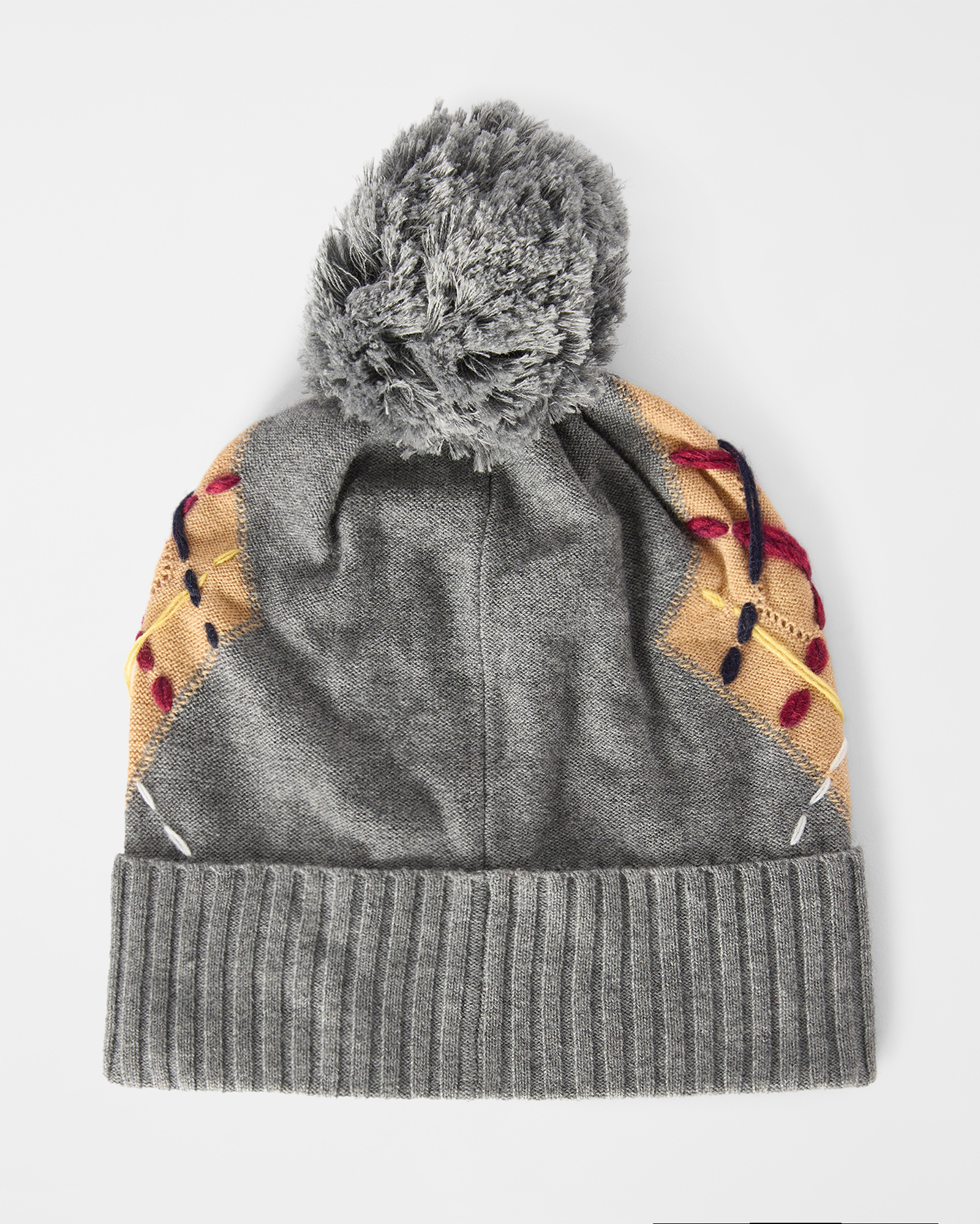 Argyle beanie, GRAY, large image number 2