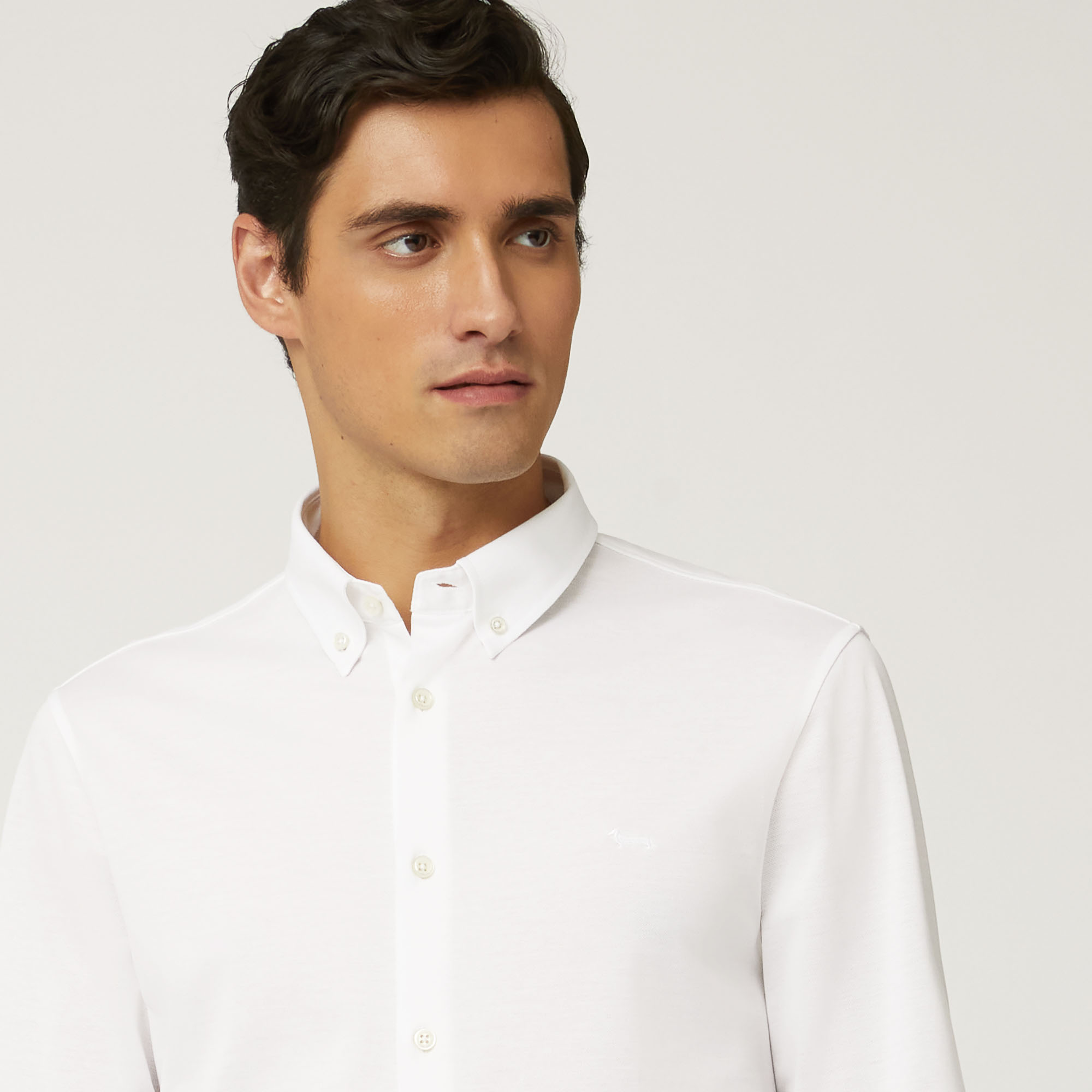 Casual Cotton Shirt, White, large image number 2