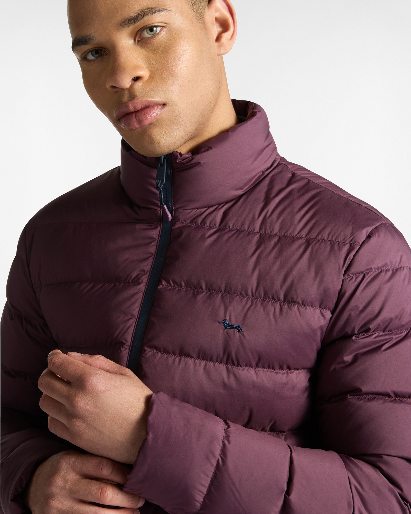 Down-Filled Padded Bomber, Dark Red, large image number 2