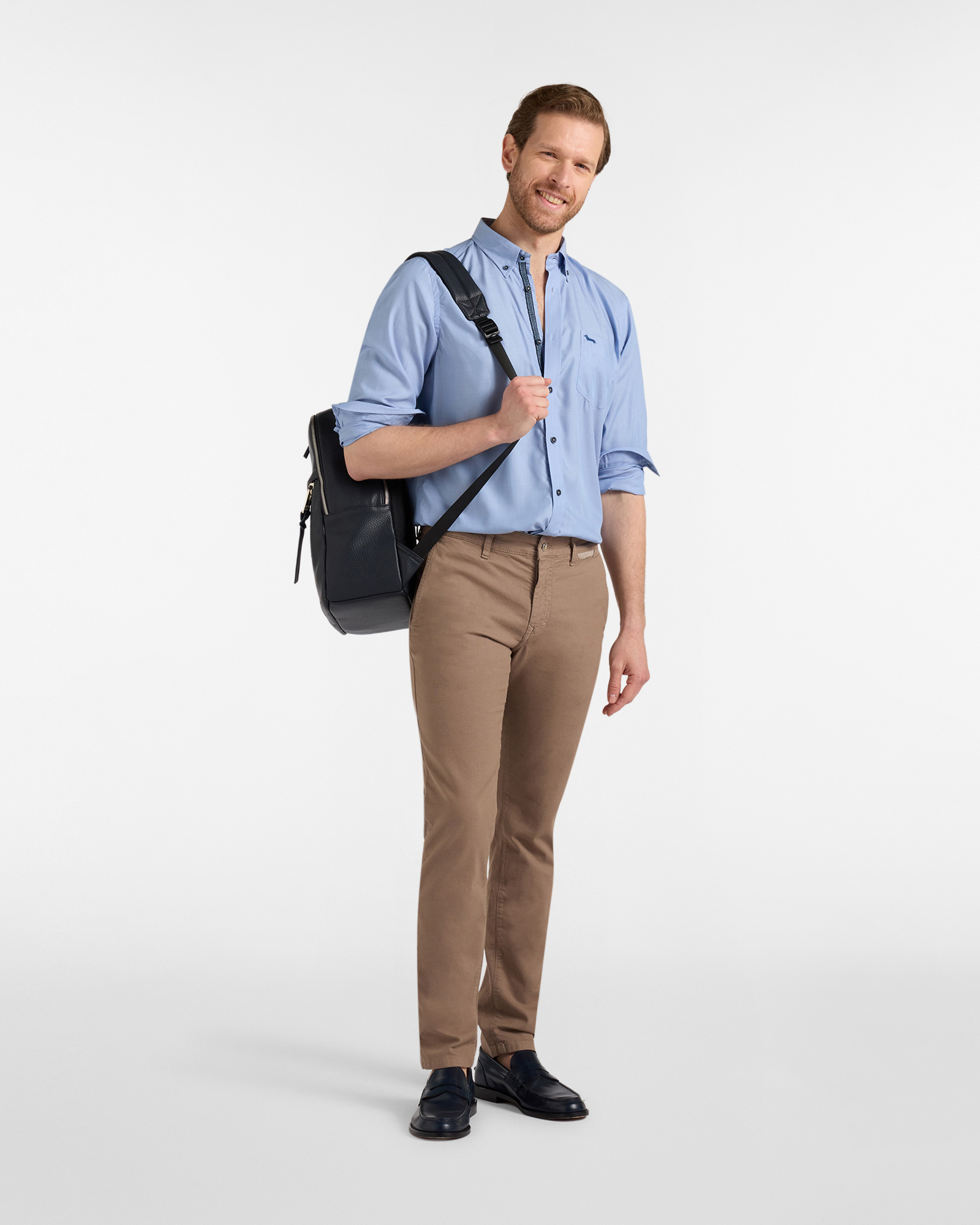 Men&rsquo;s narrow-fit Colorfive trousers, Grey, large image number 3