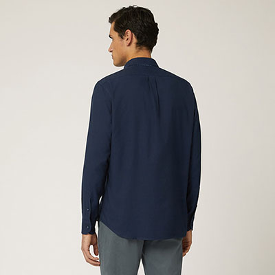 Shirt With Pocket And Contrasting Placket