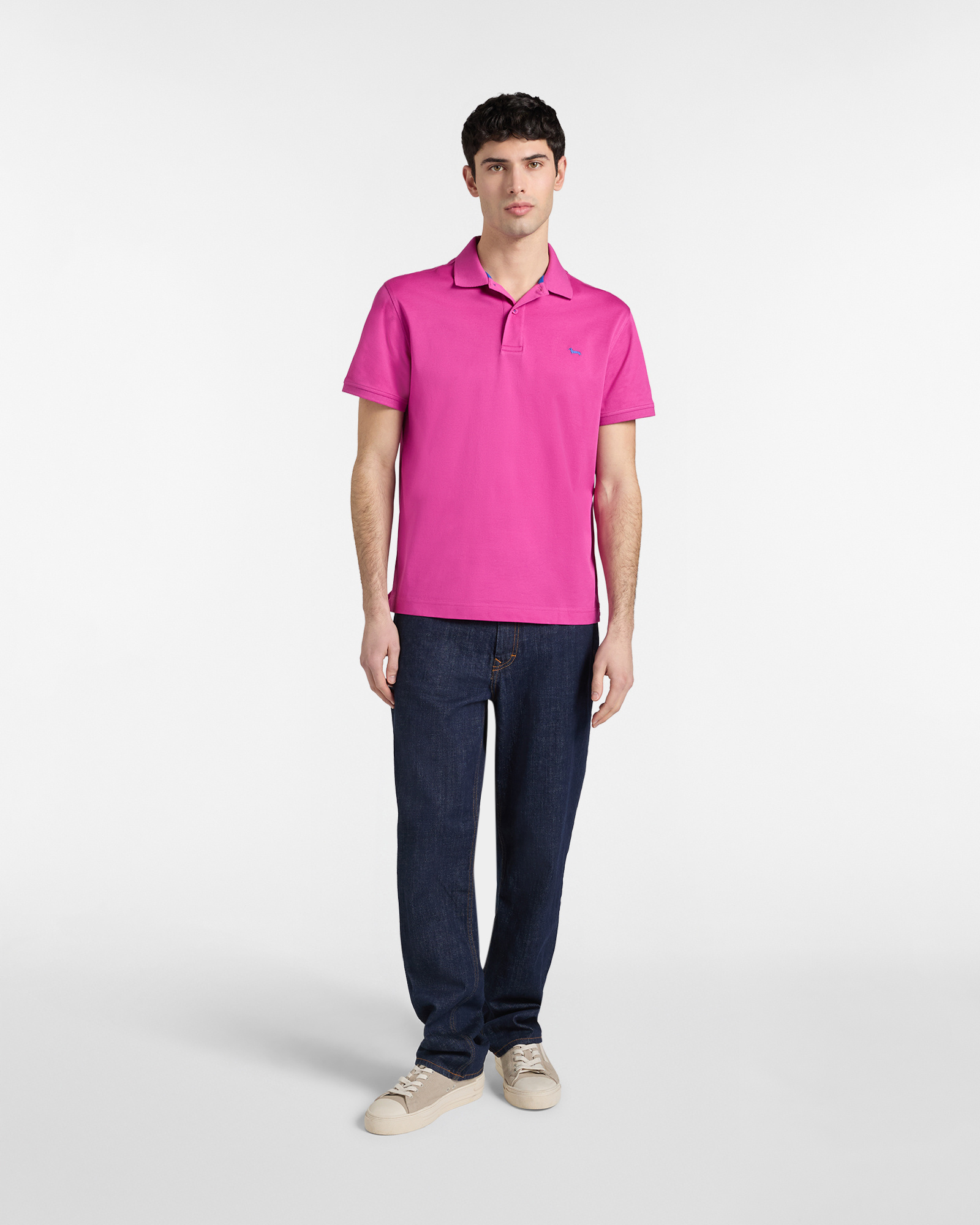 Men's basic piqu&eacute; polo shirt, Red, large image number 3