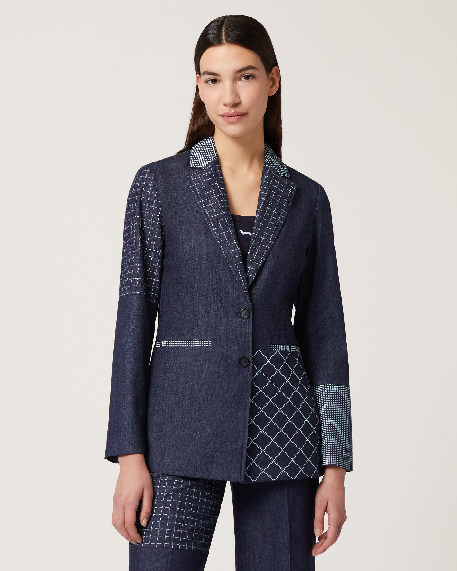 Giacca In Denim Stampato