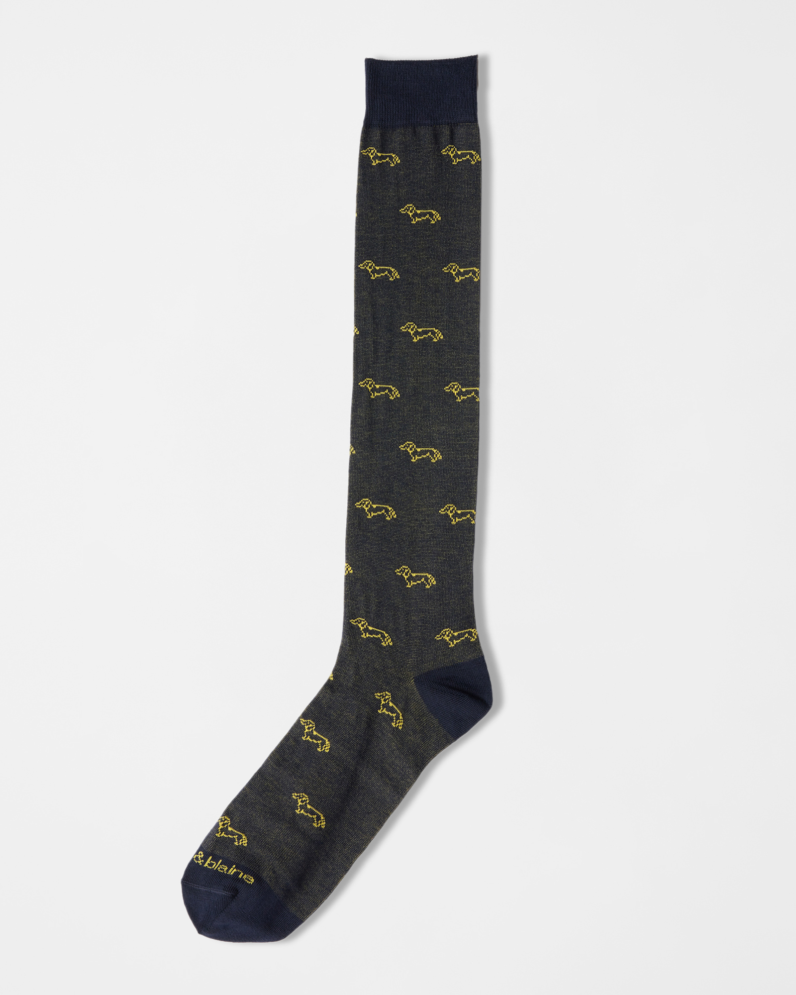 Men's dark brown cotton blend socks