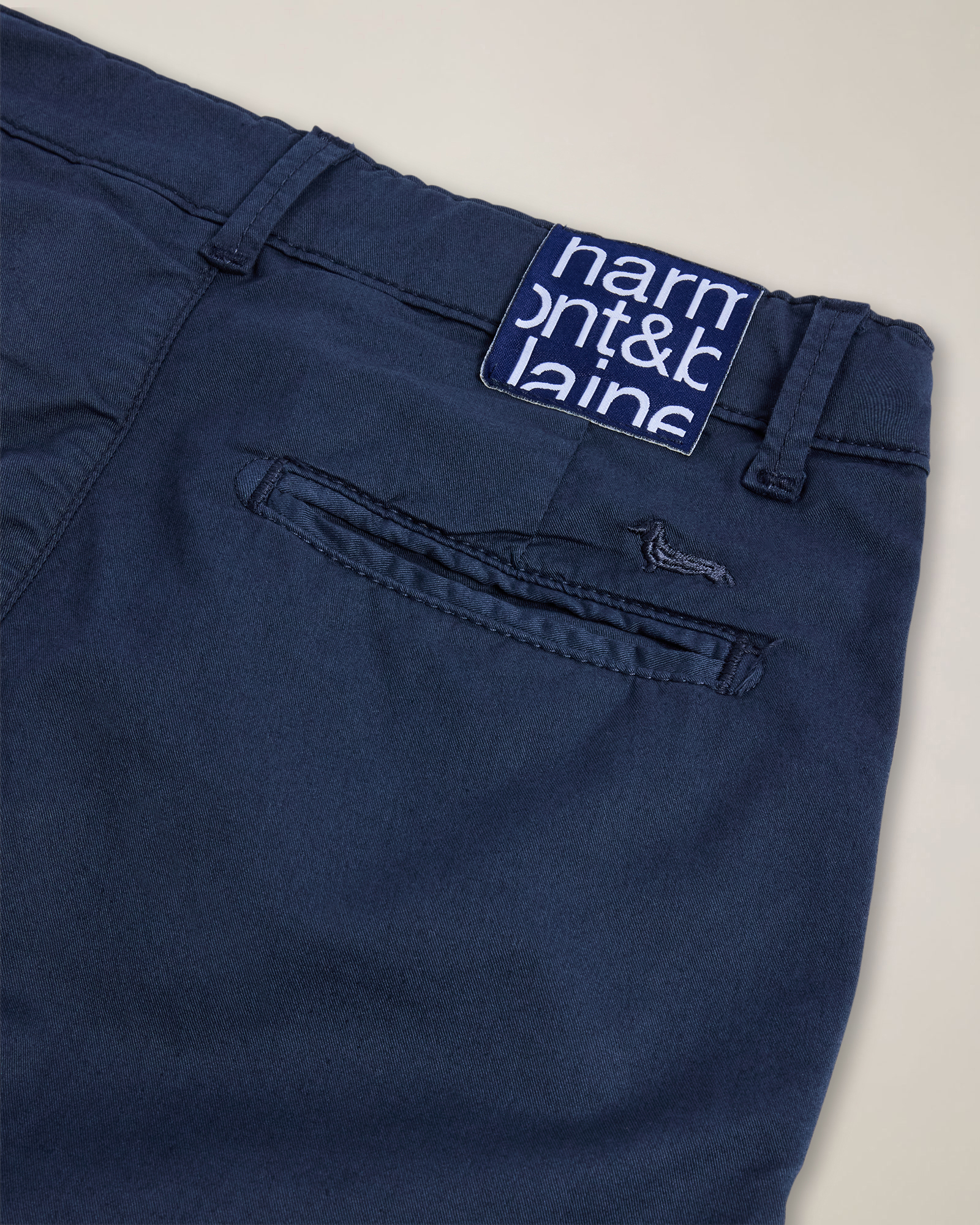 Slant pocket trousers with logo embroidery, Blue, large image number 2