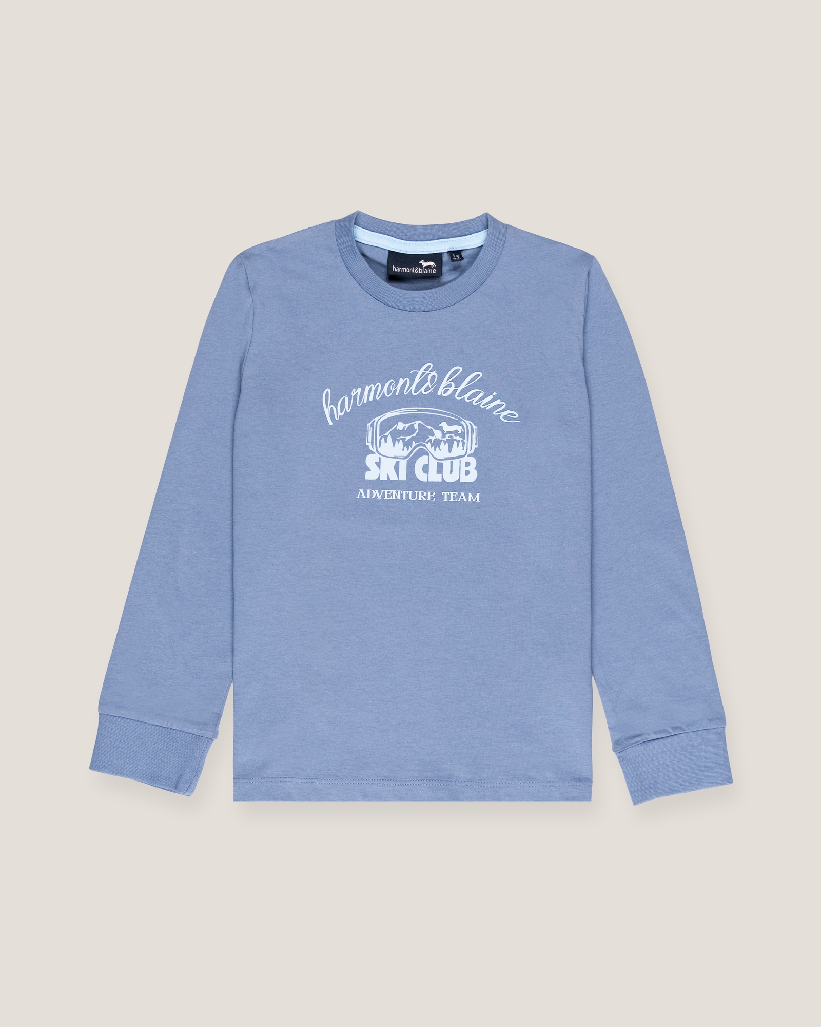 Long-sleeve t-shirt with high-density ski print