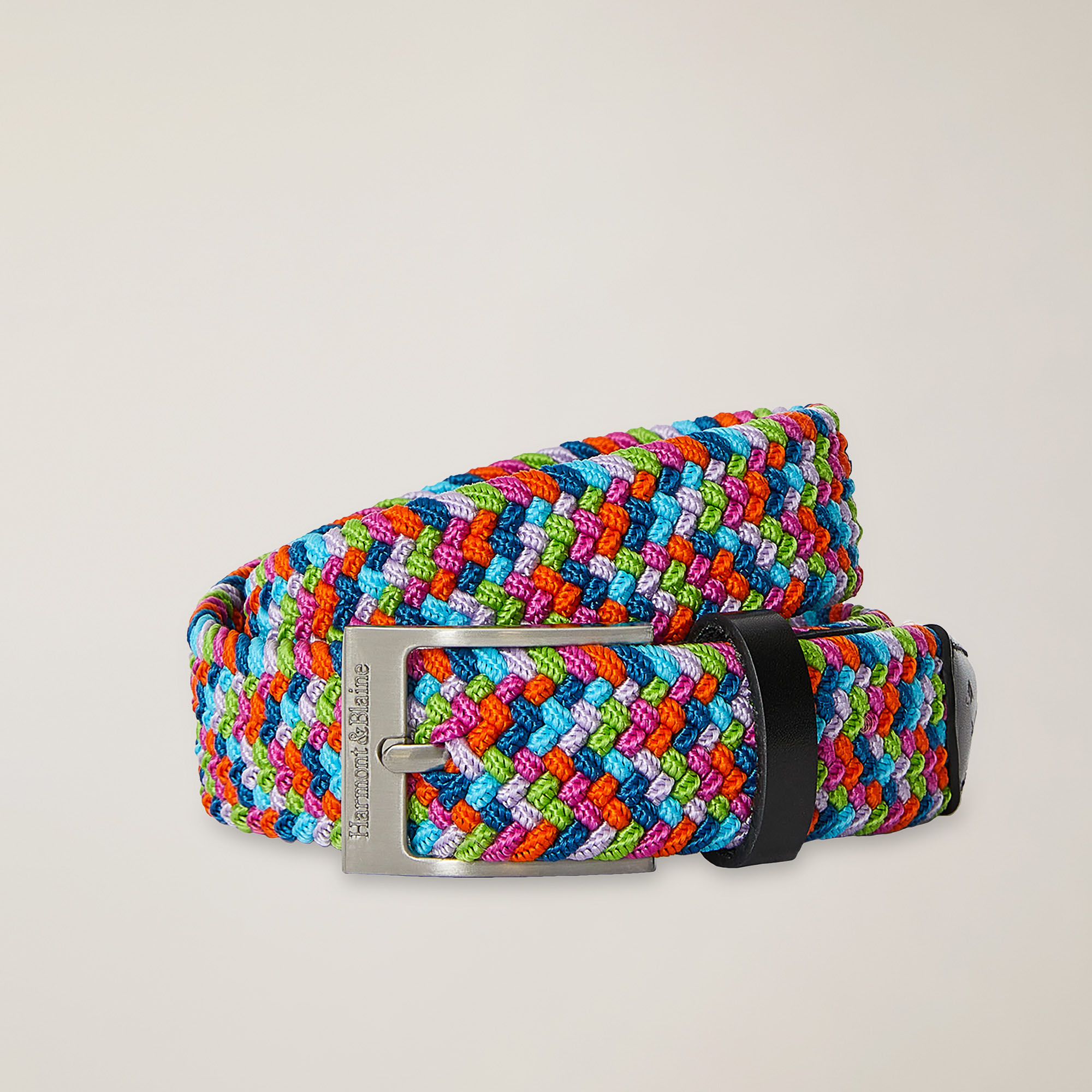Elasticated woven belt, multicolor, large image number 0
