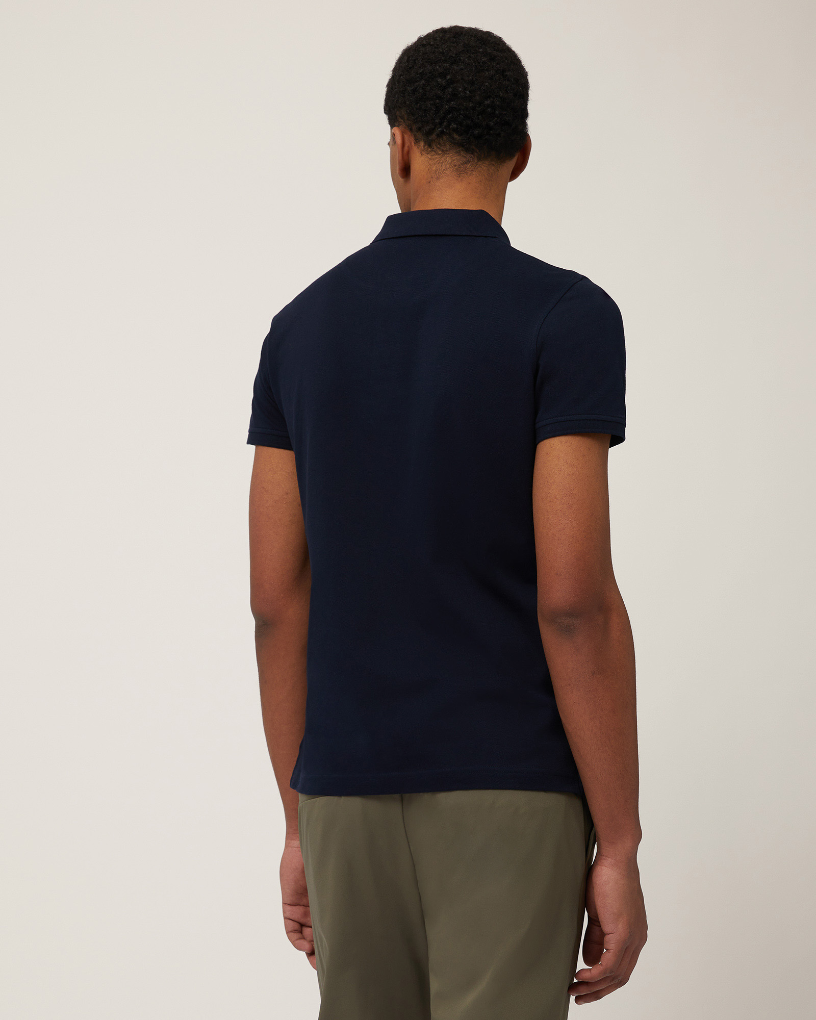 Narrow-Fit Cotton Polo, Dark Blue, large image number 1