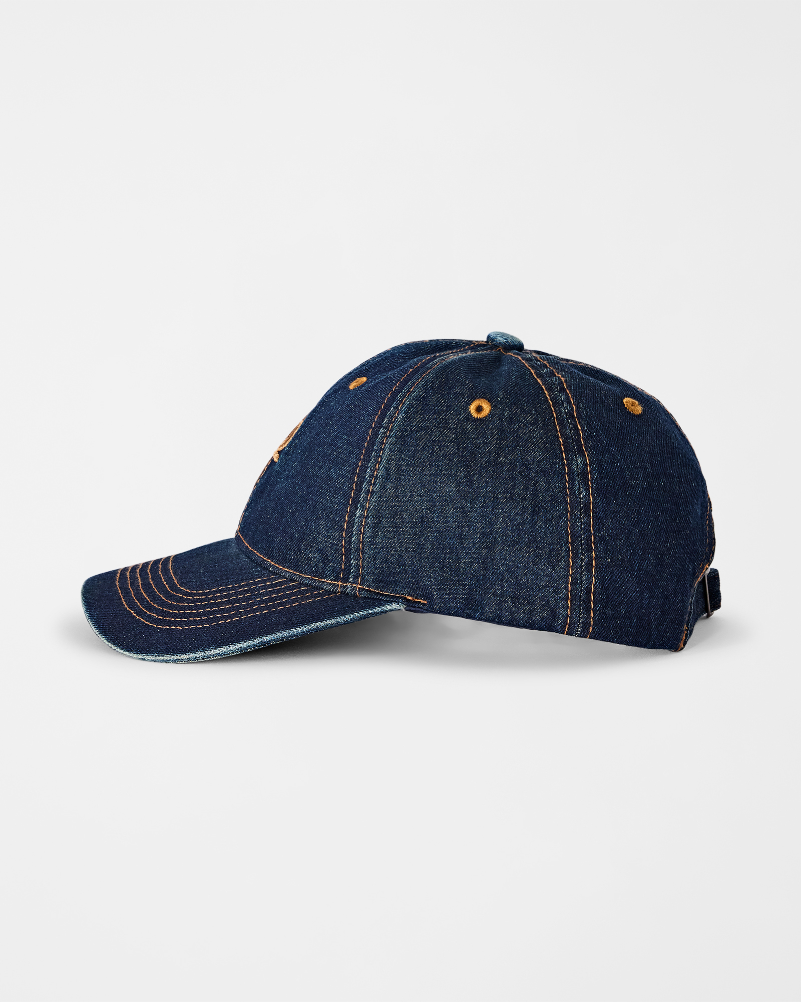 Baseball cap HBJ Uomo in denim di puro cotone, BLU DENIM, large