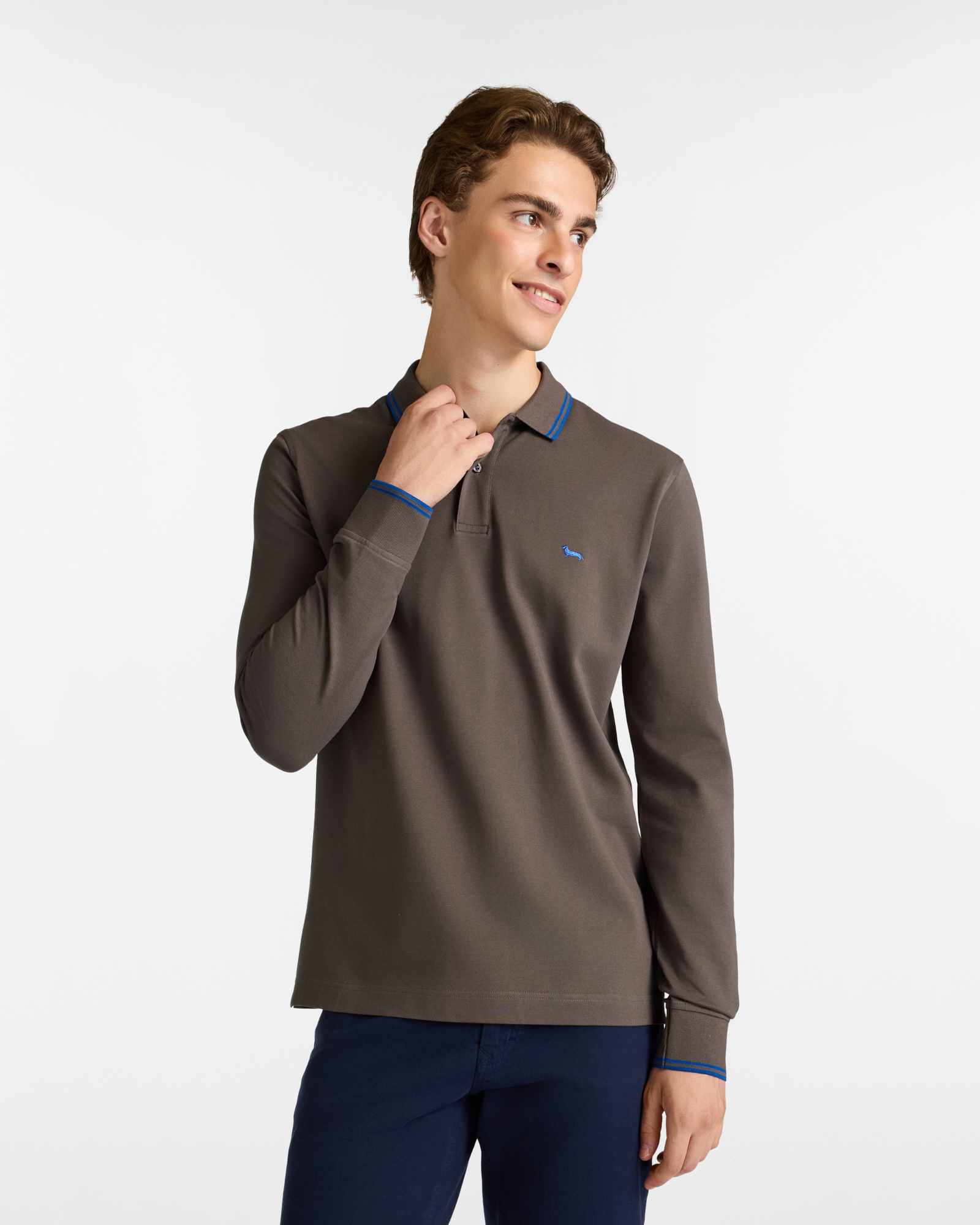 Long Sleeve Righini Polo, Green, large