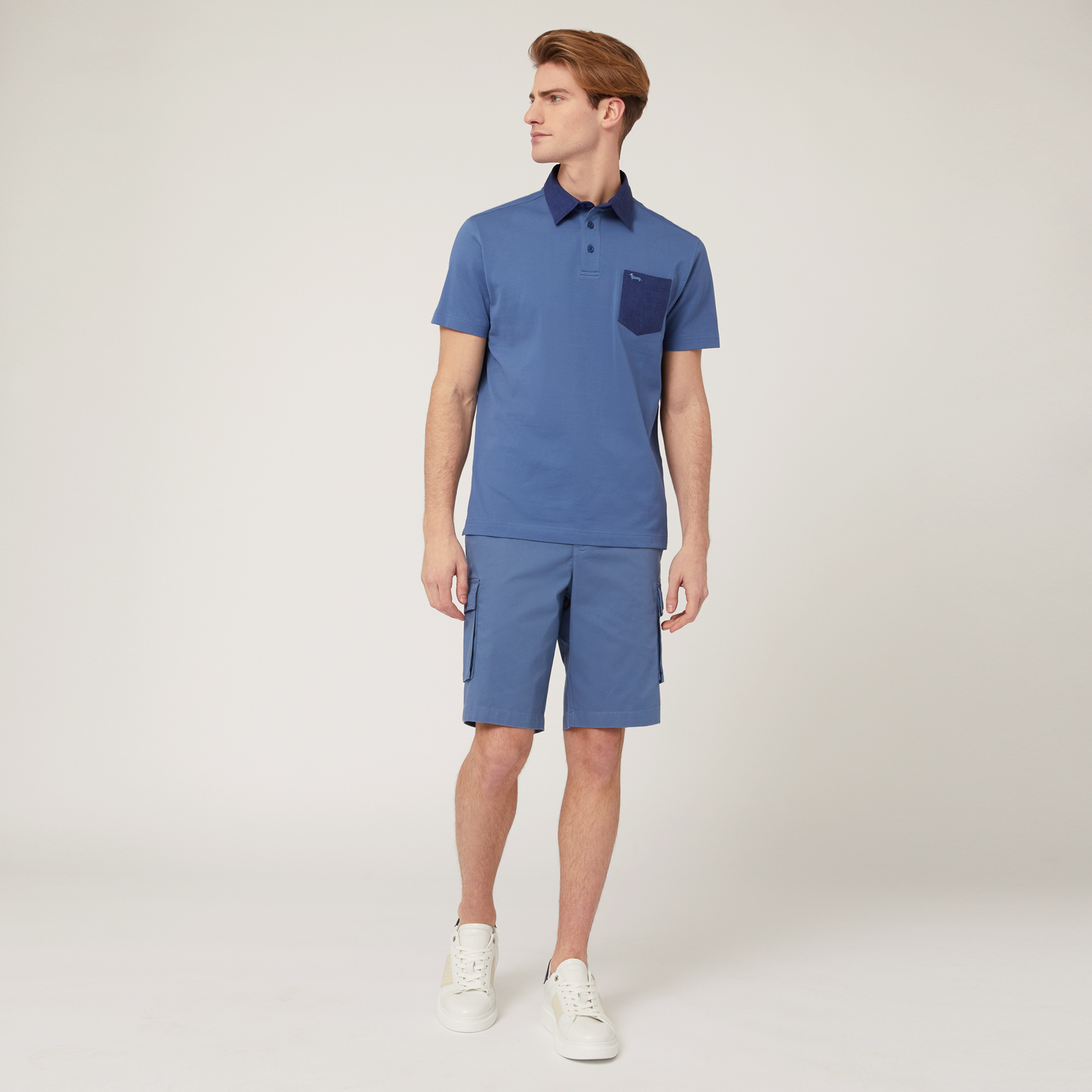 Poloshirt mit Brusttasche, Blau, large image number 3