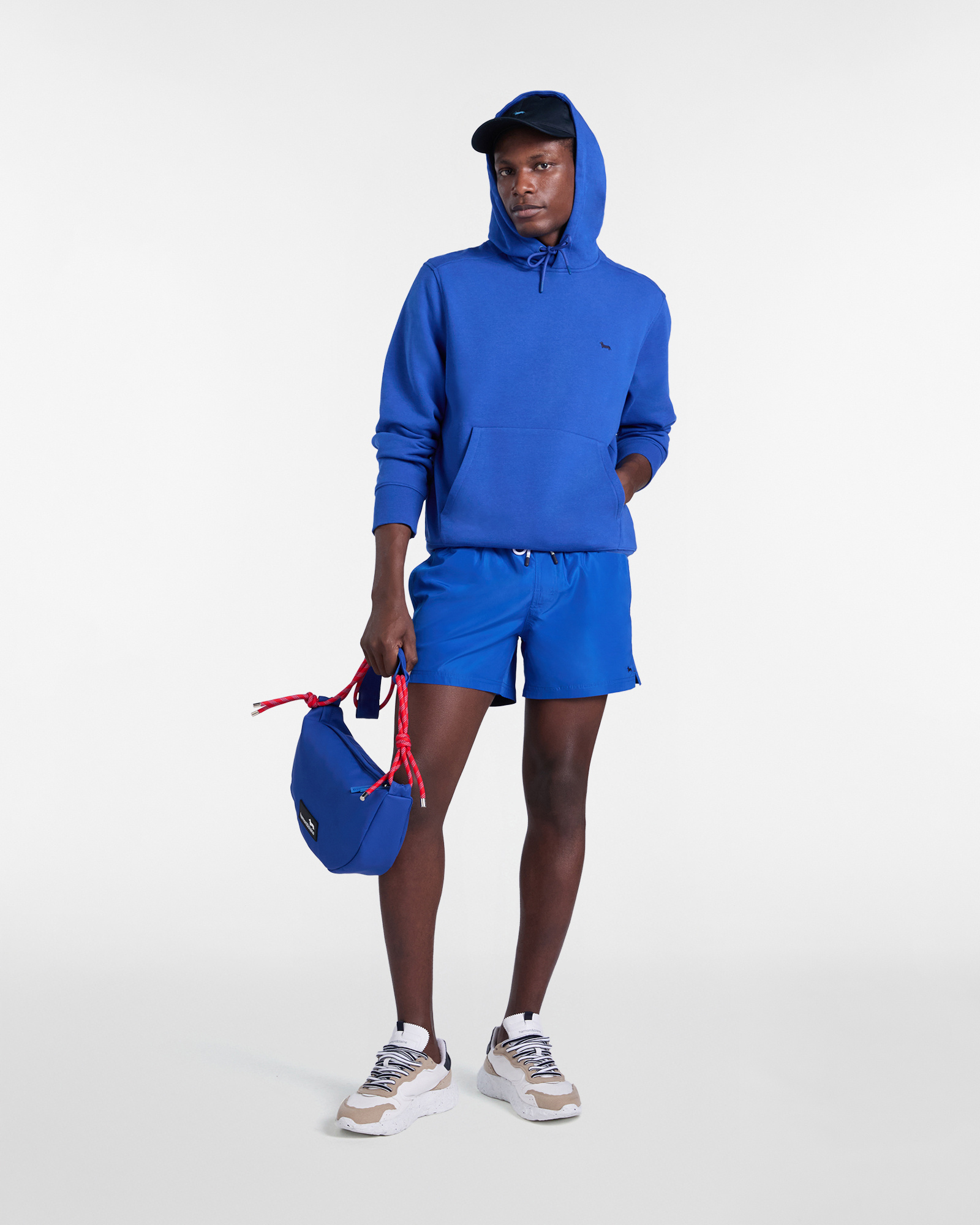 Sweat &agrave; capuche Hoodie Basic, Bleu, large image number 3