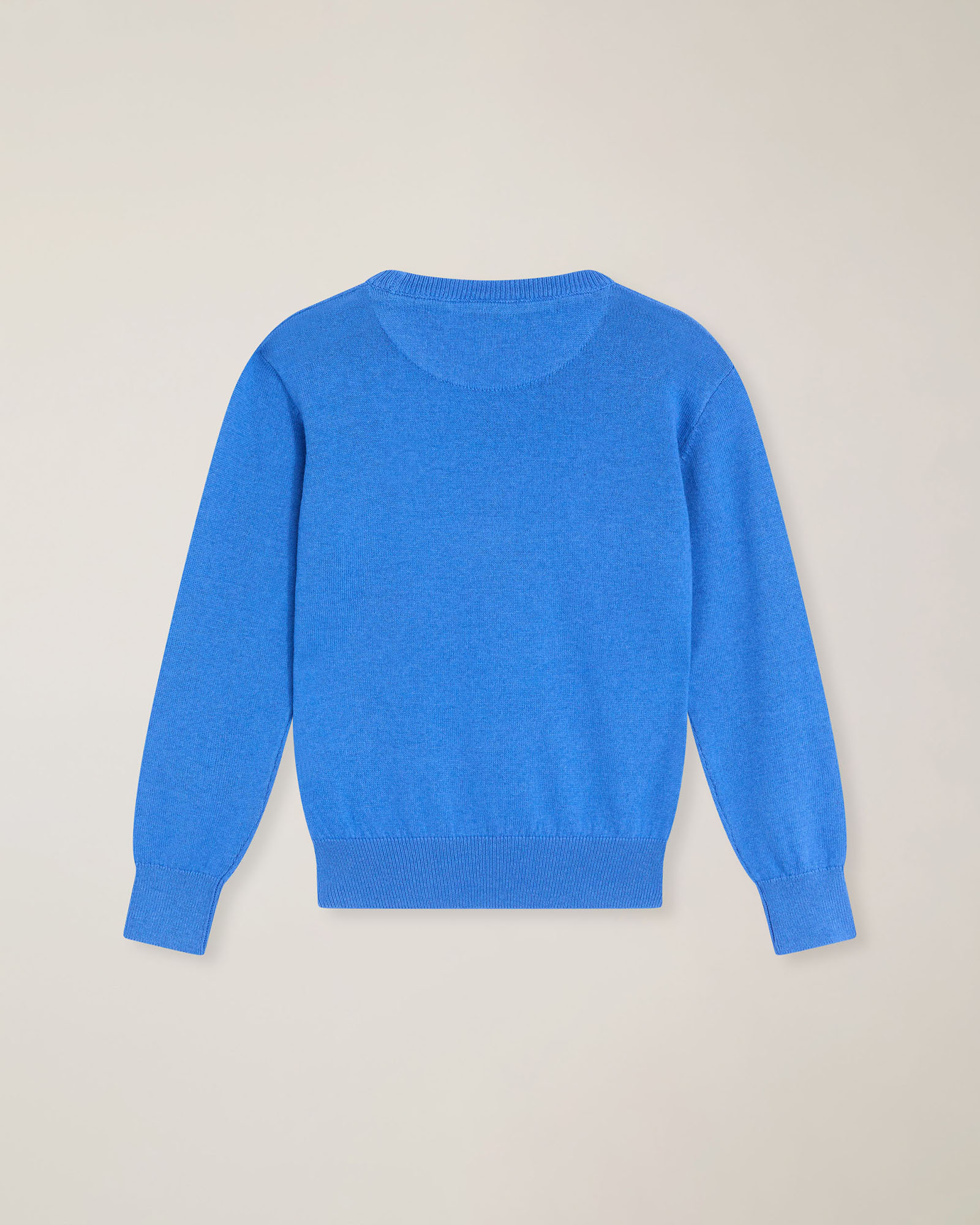 Crewneck sweater with embroidered logo, Bluette, large image number 1