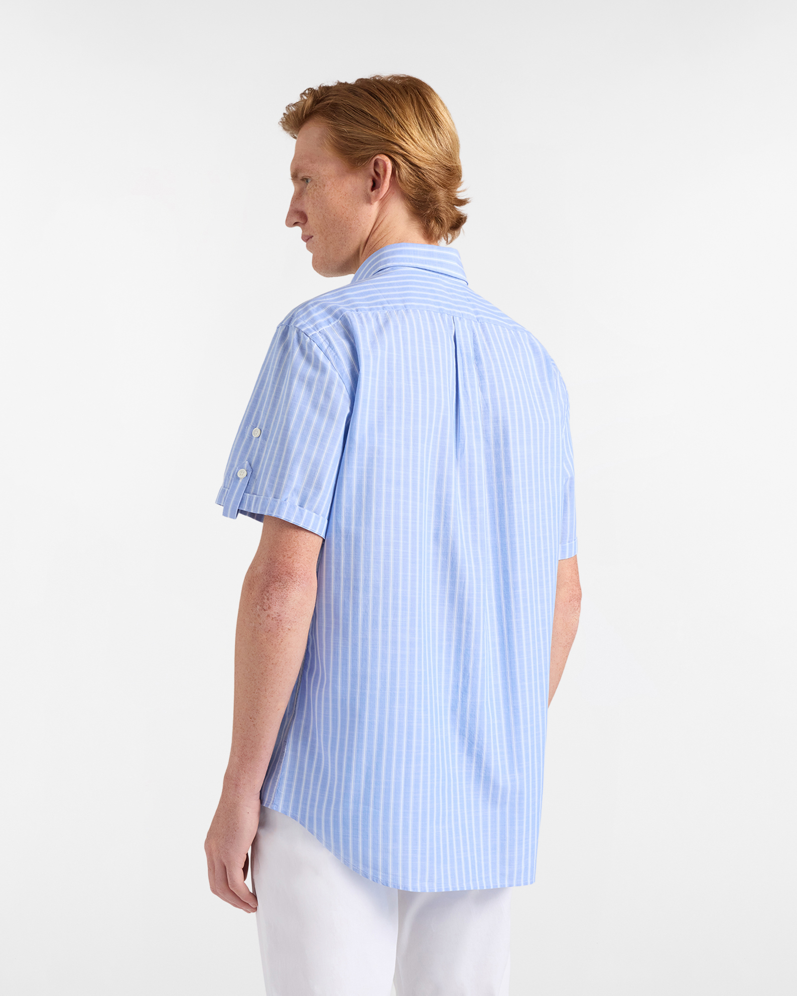 Camicia Uomo a Righe con Taschino Regular Fit
