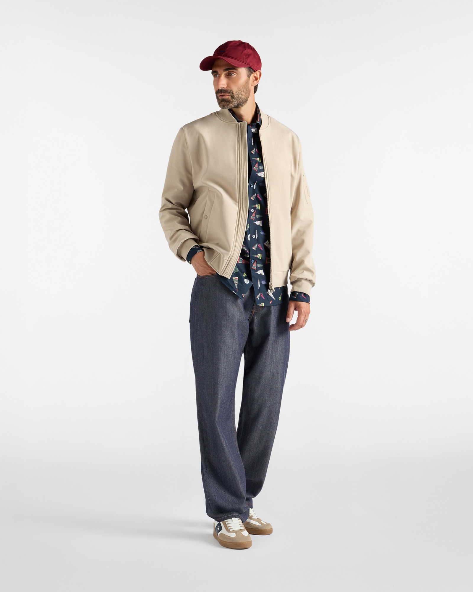 Double-layered softshell varsity jacket, BEIGE, large image number 3