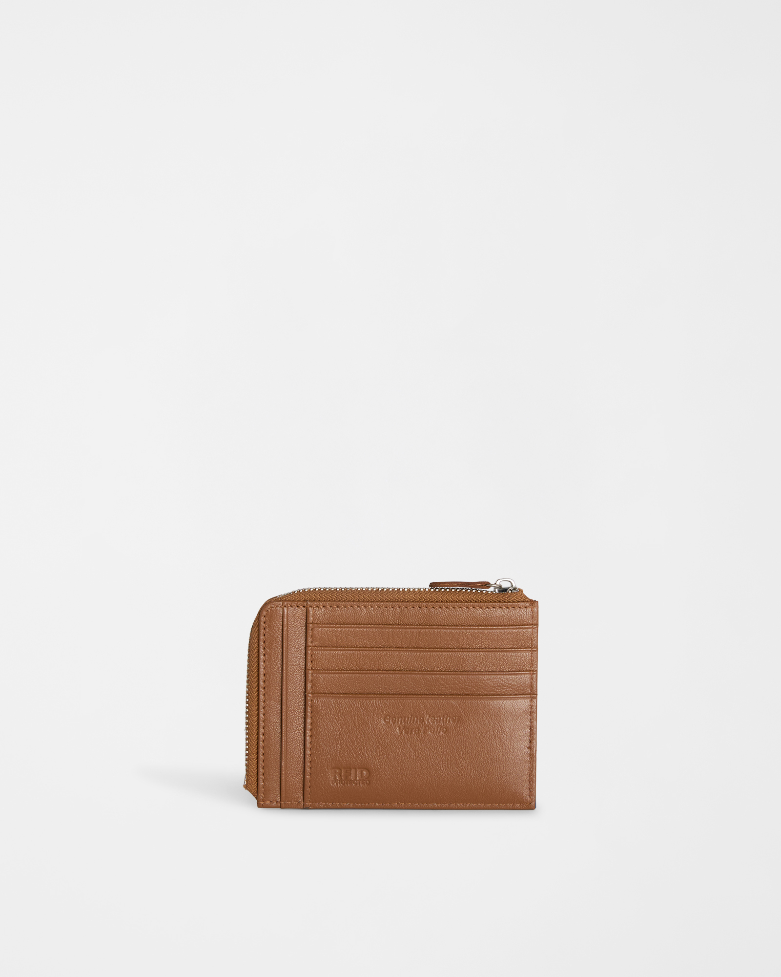 Leather zip coin purse