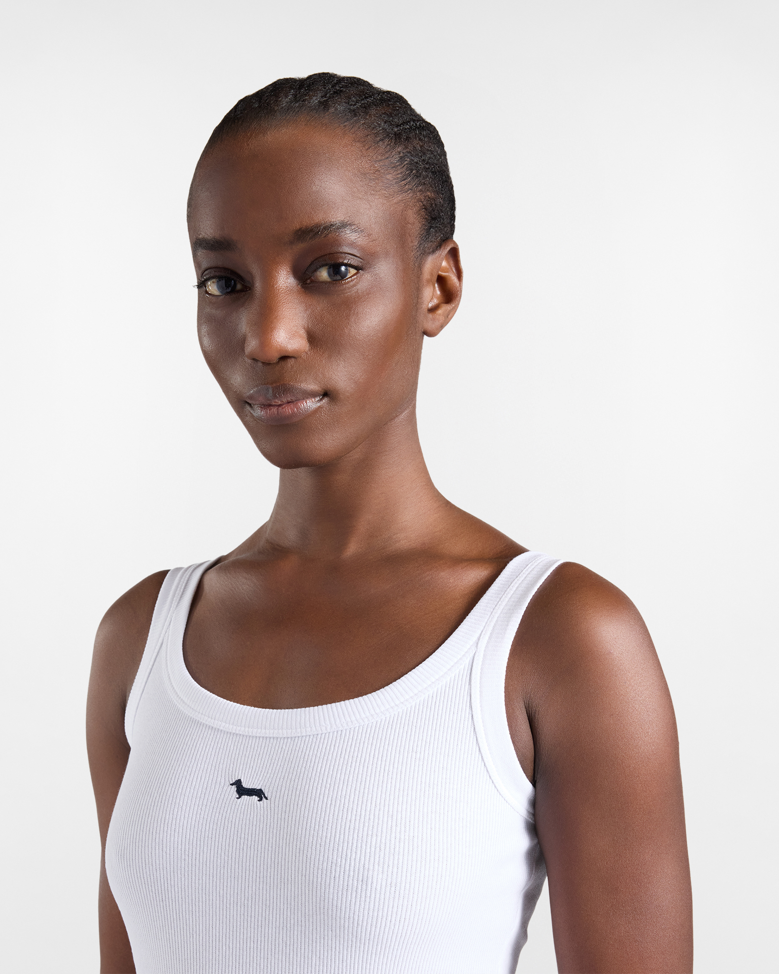 Ribbed sleeveless top, White, large image number 2