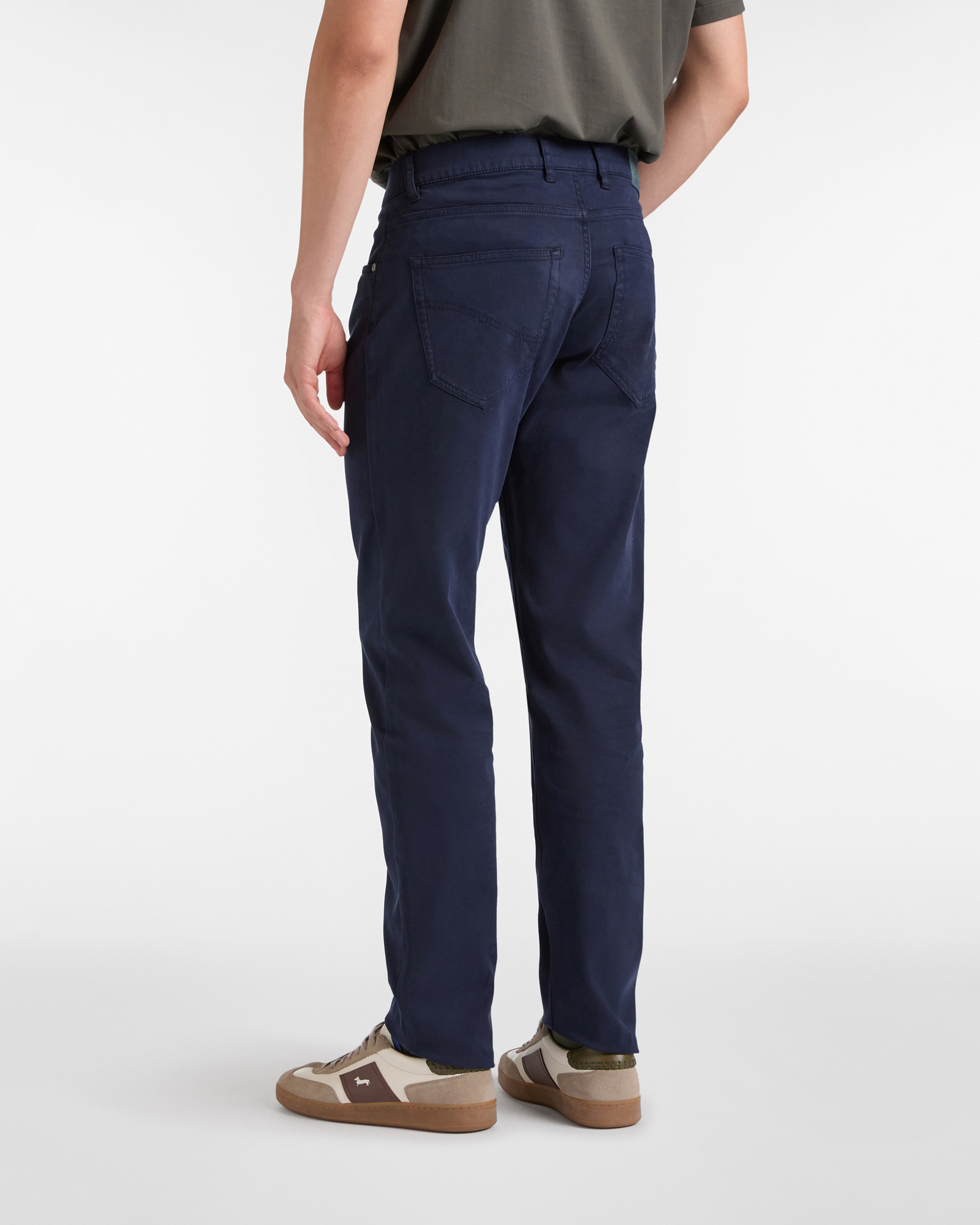 Five-Pocket Narrow Pants, Navy Blue, large image number 1