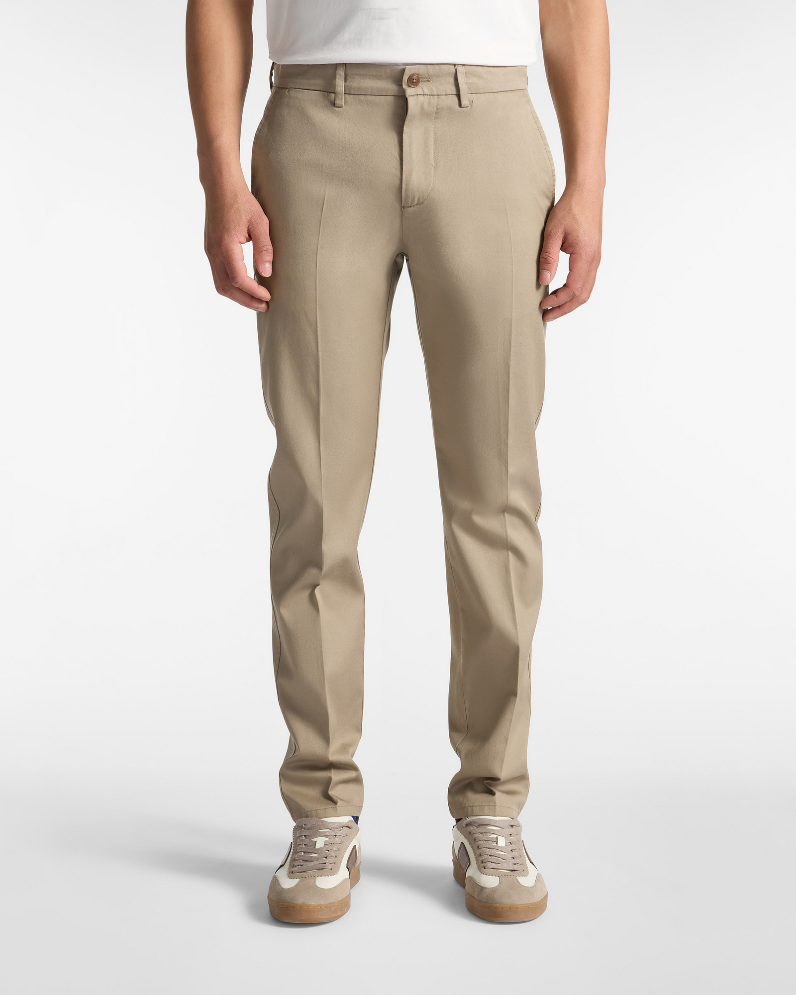 Chino Trousers in Gabardine, Sand, large image number 0