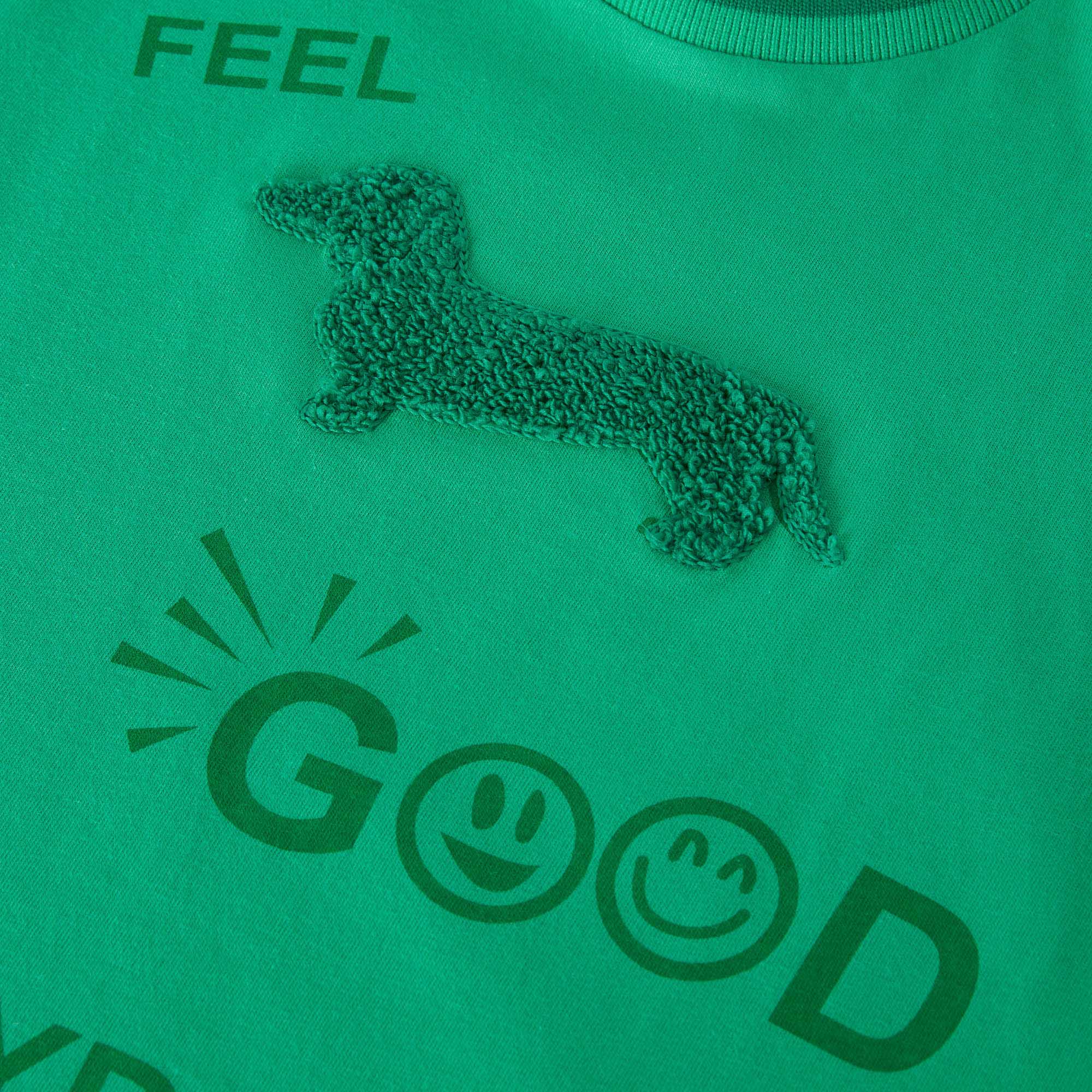 Camiseta con bordado en tejido de rizo, Verde, large image number 2