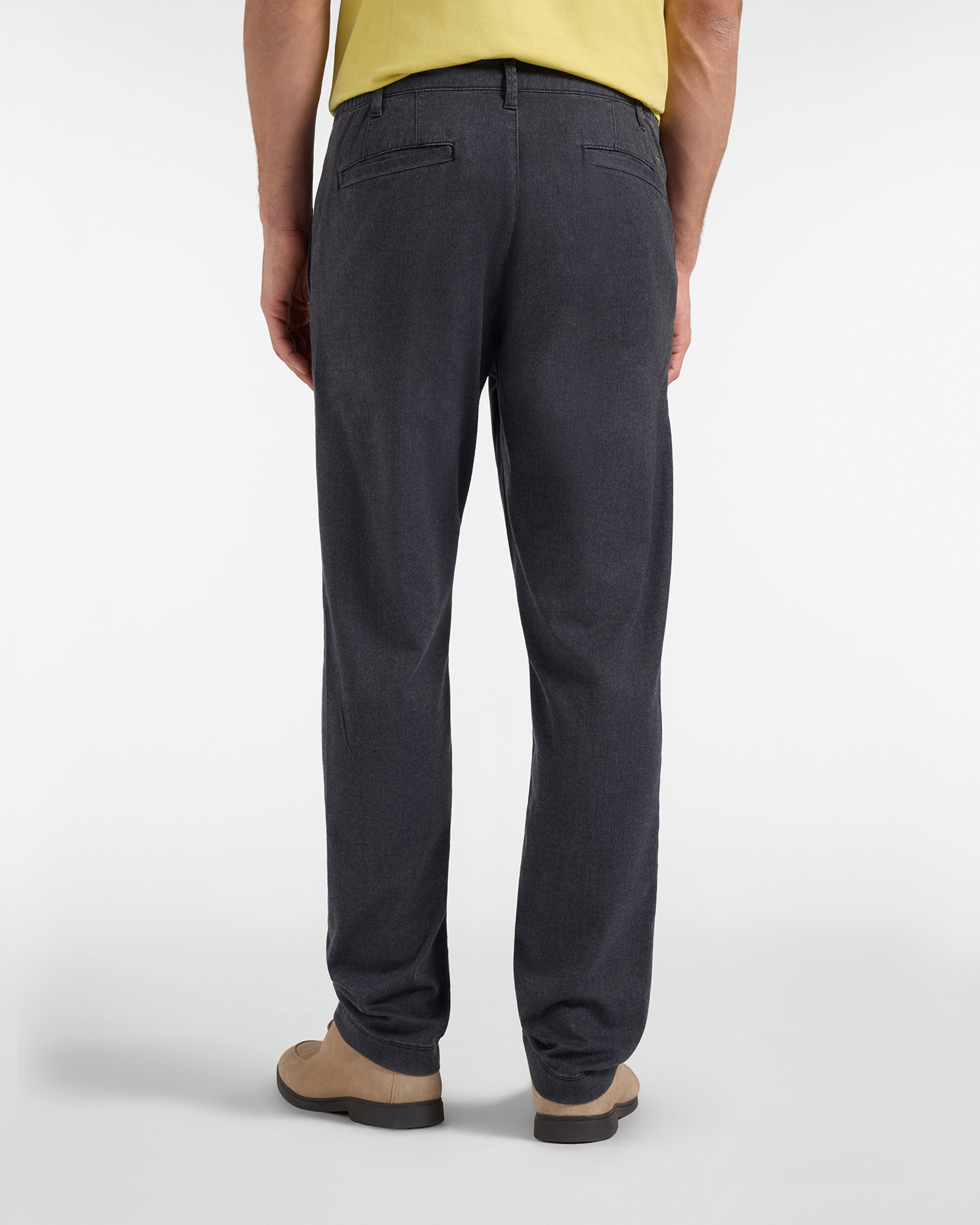 Pantalone Chino HBJ Uomo D-Fit con Elastico Laterale in Vita, BLU SCURO, large