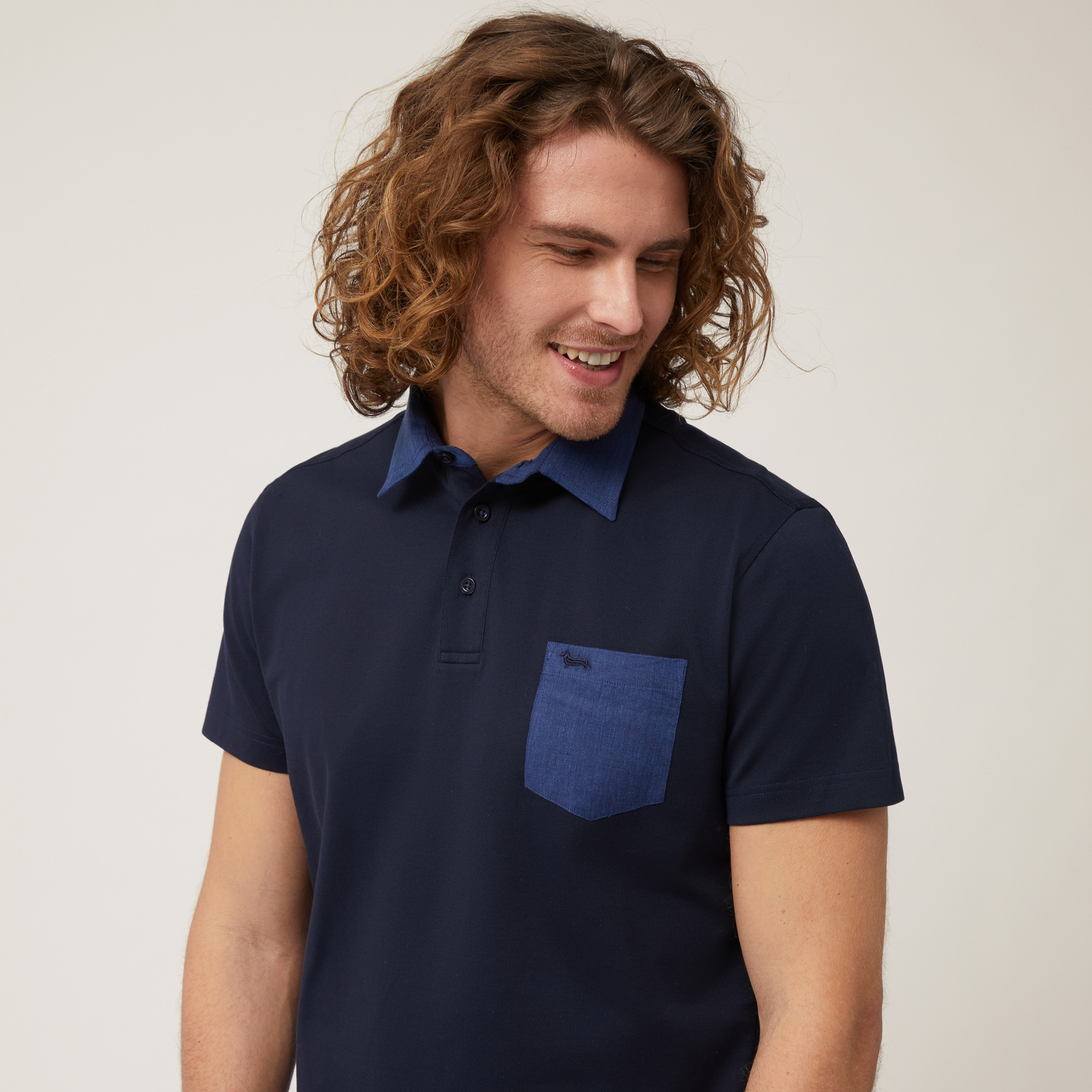 Polo Con Taschino, Blu Navy, large image number 2