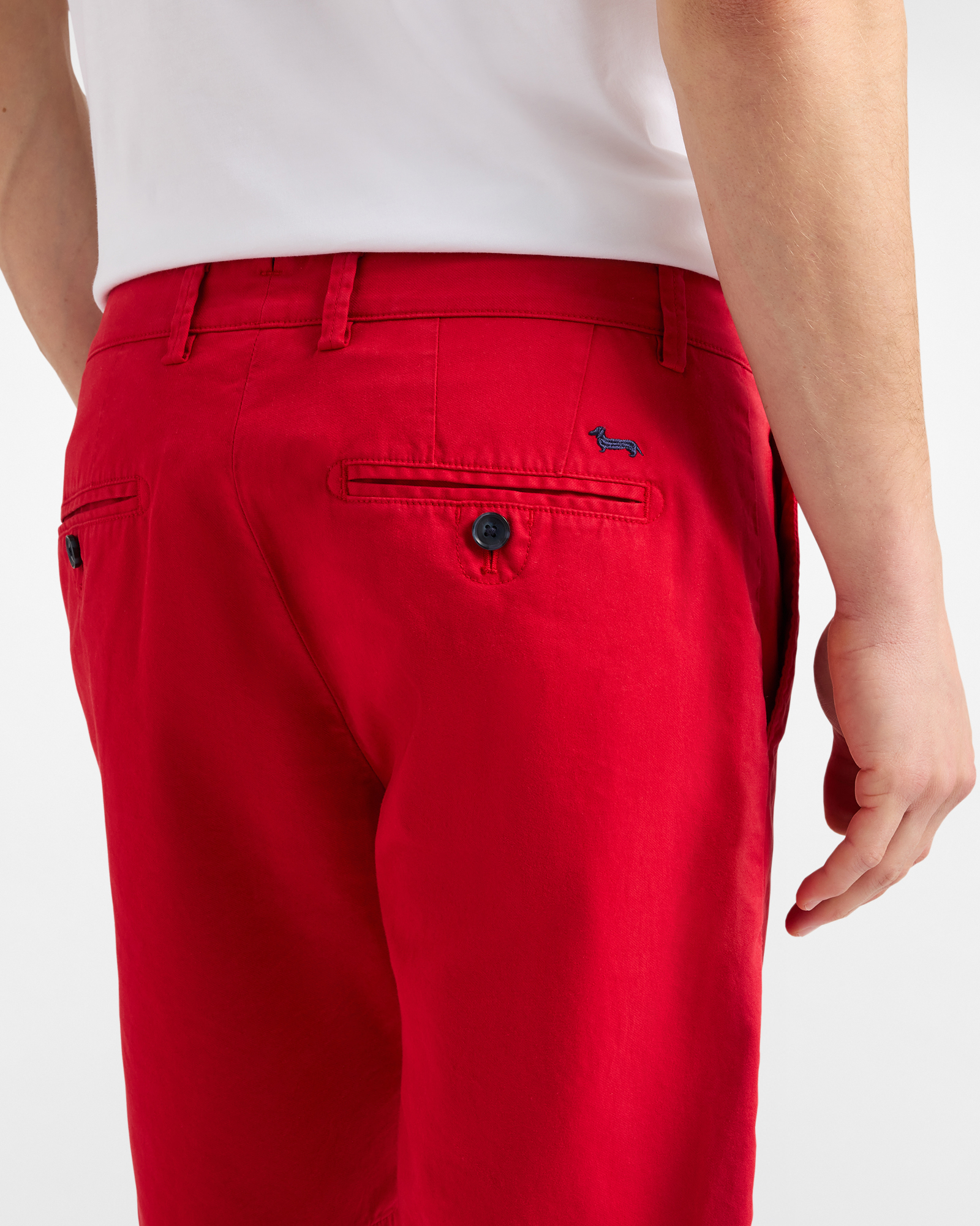 Men's semi-tailored Bermuda shorts, Red, large image number 2
