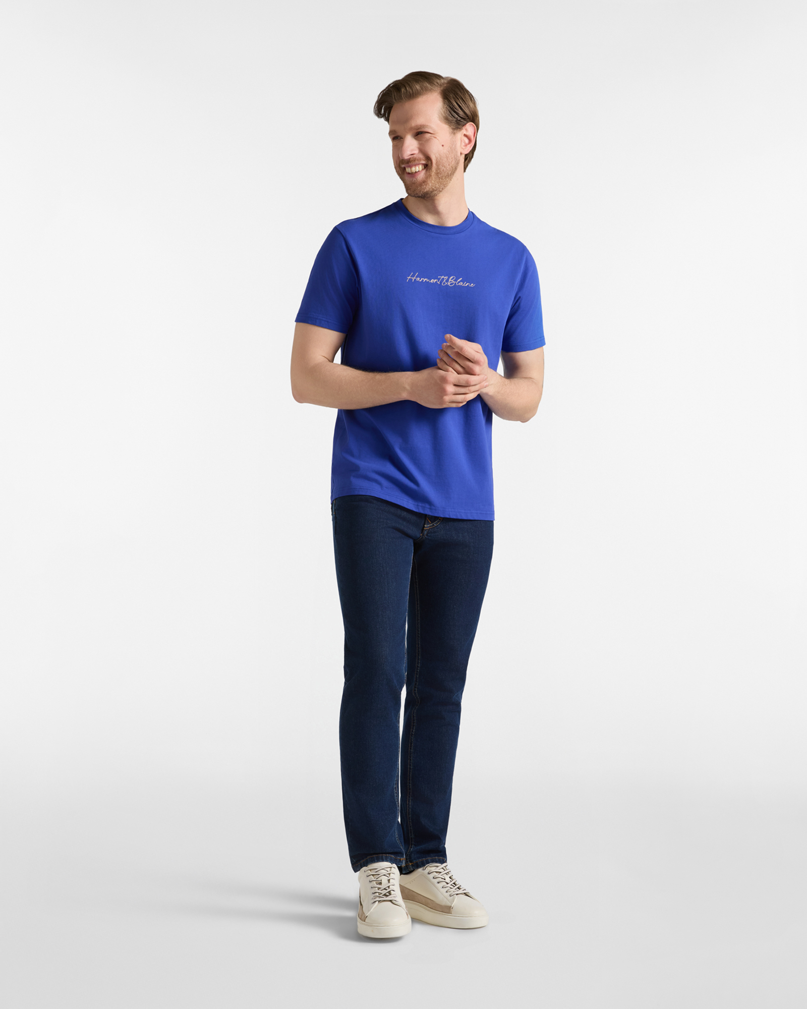 Camiseta de hombre de 100 % puro algod&oacute;n de corte regular, AZUL EL&Eacute;CTRICO, large image number 3