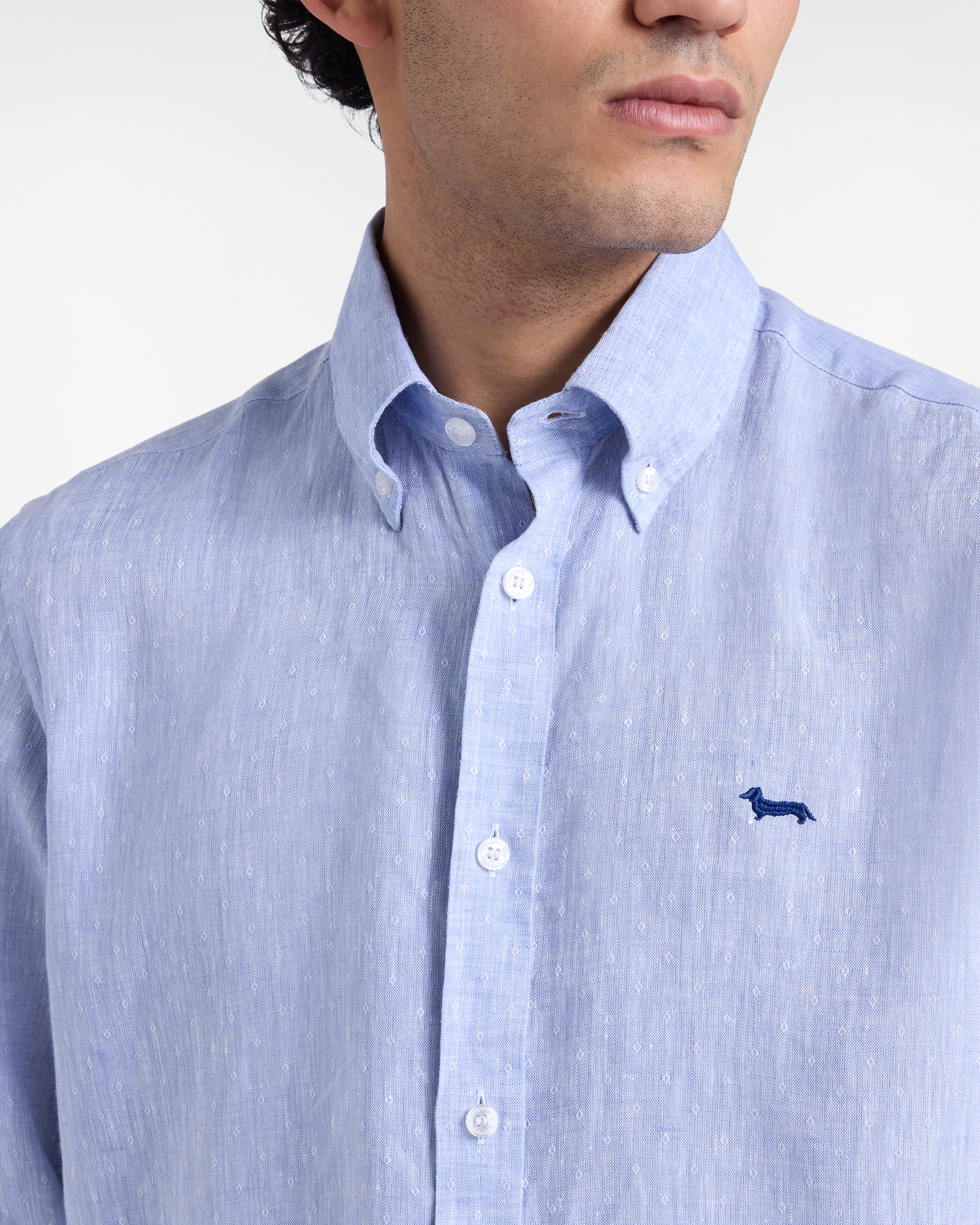 Camicia Uomo in Puro Lino , Blu Navy, large image number 1