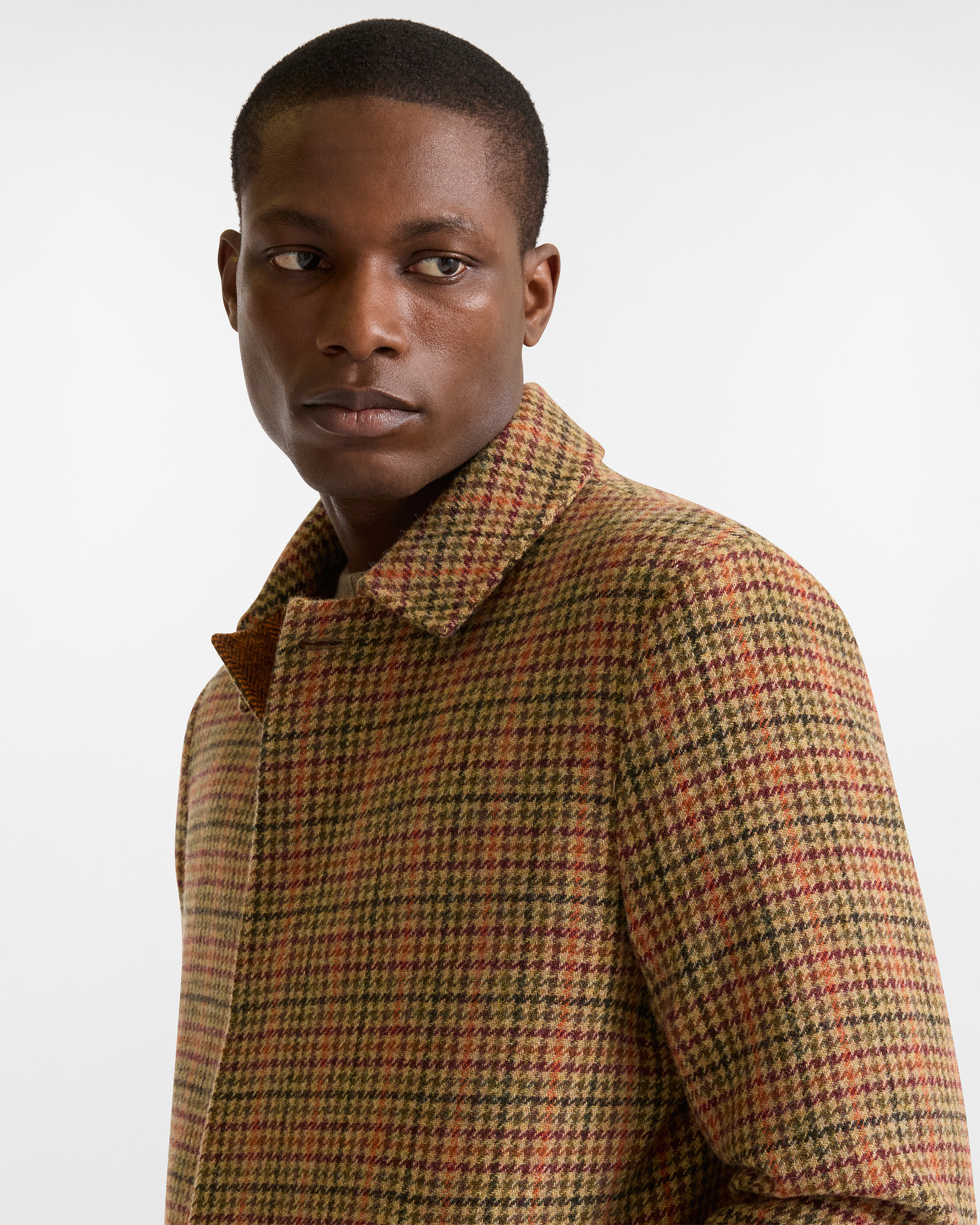 Houndstooth Coat Capsule Craftsmanship in Color, Brown/Red, large image number 2