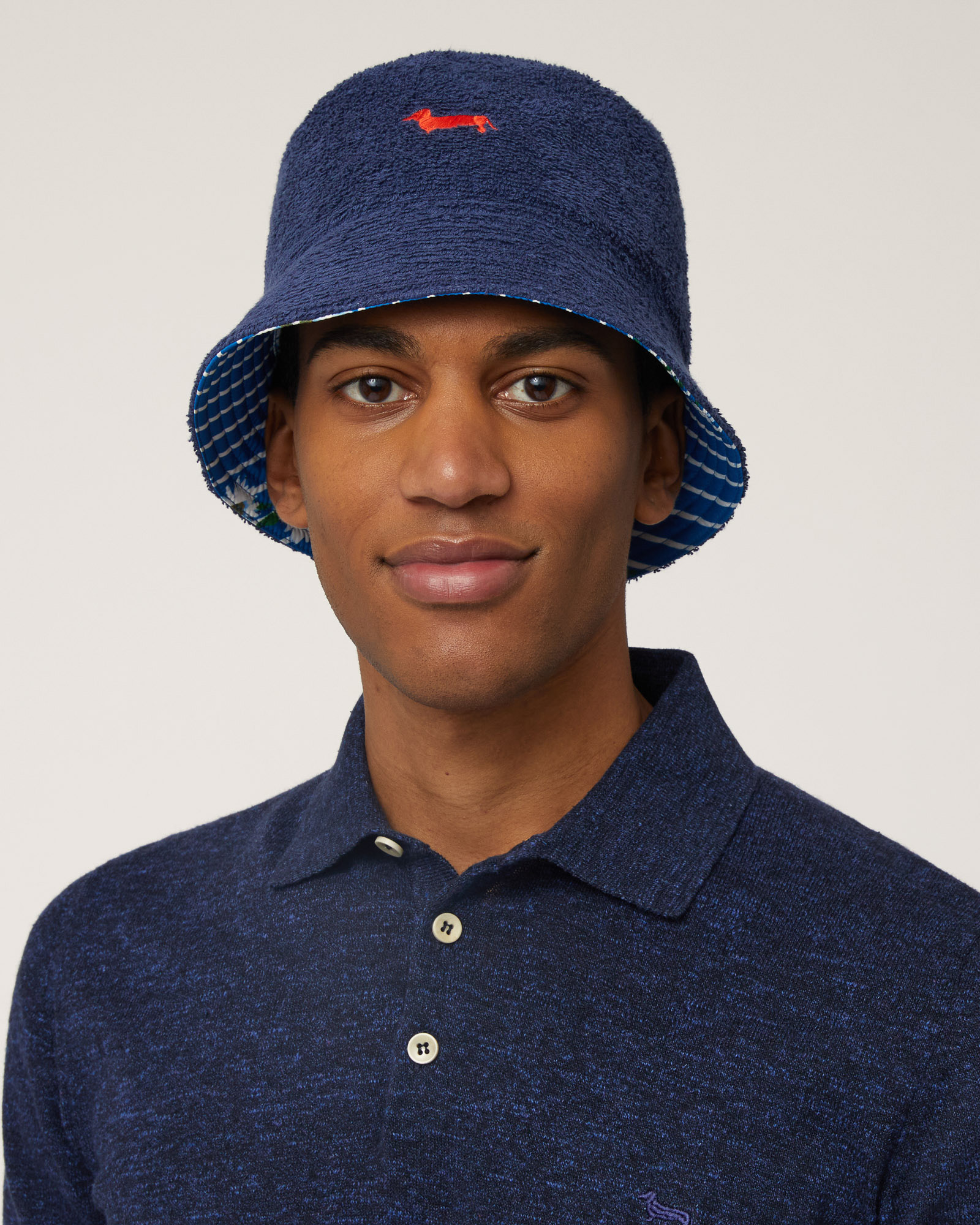Terry and Mare Print Bucket Hat, Light Blue, large image number 3