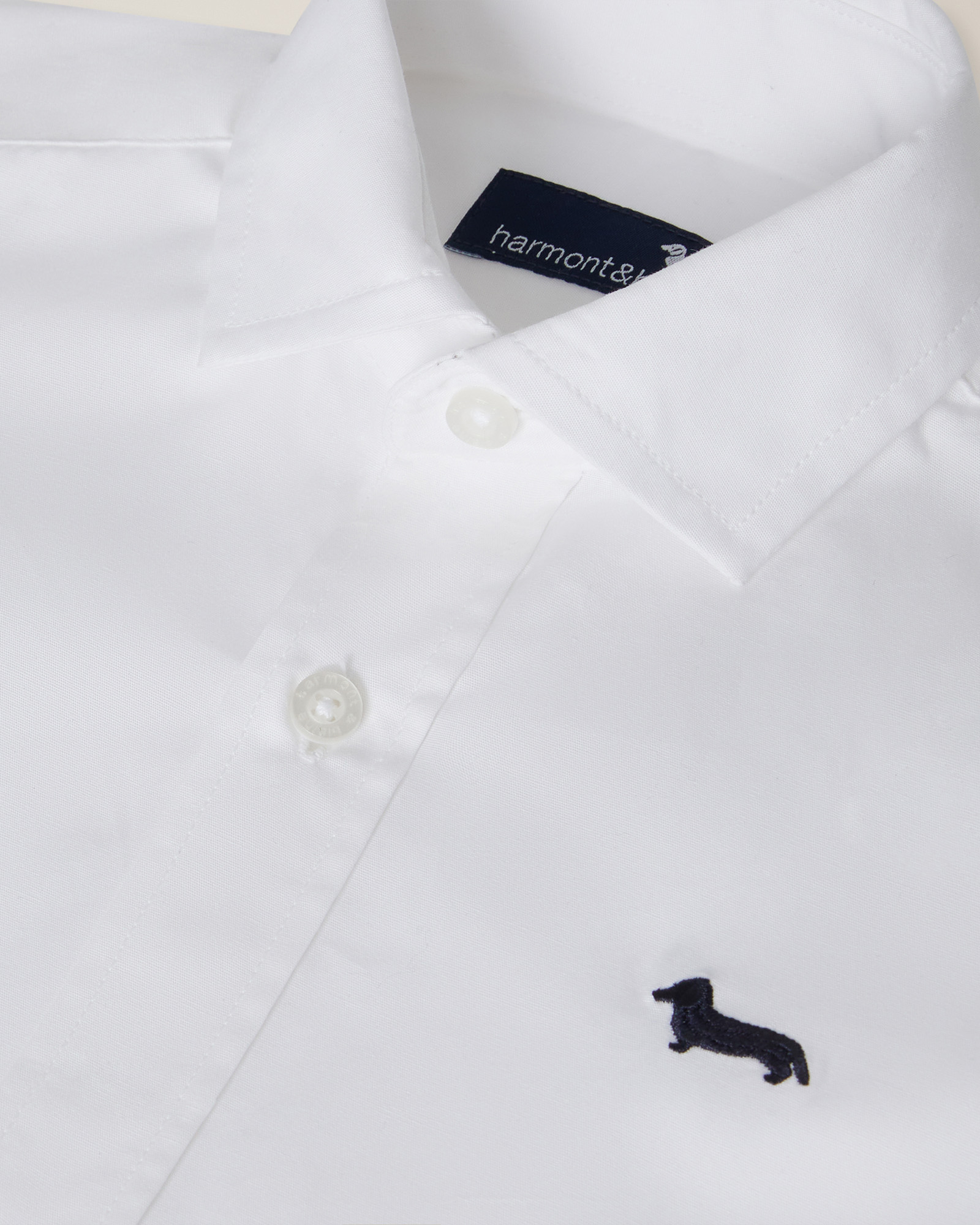 Camicia tinta unita collo alla francese, Bianco, large image number 2