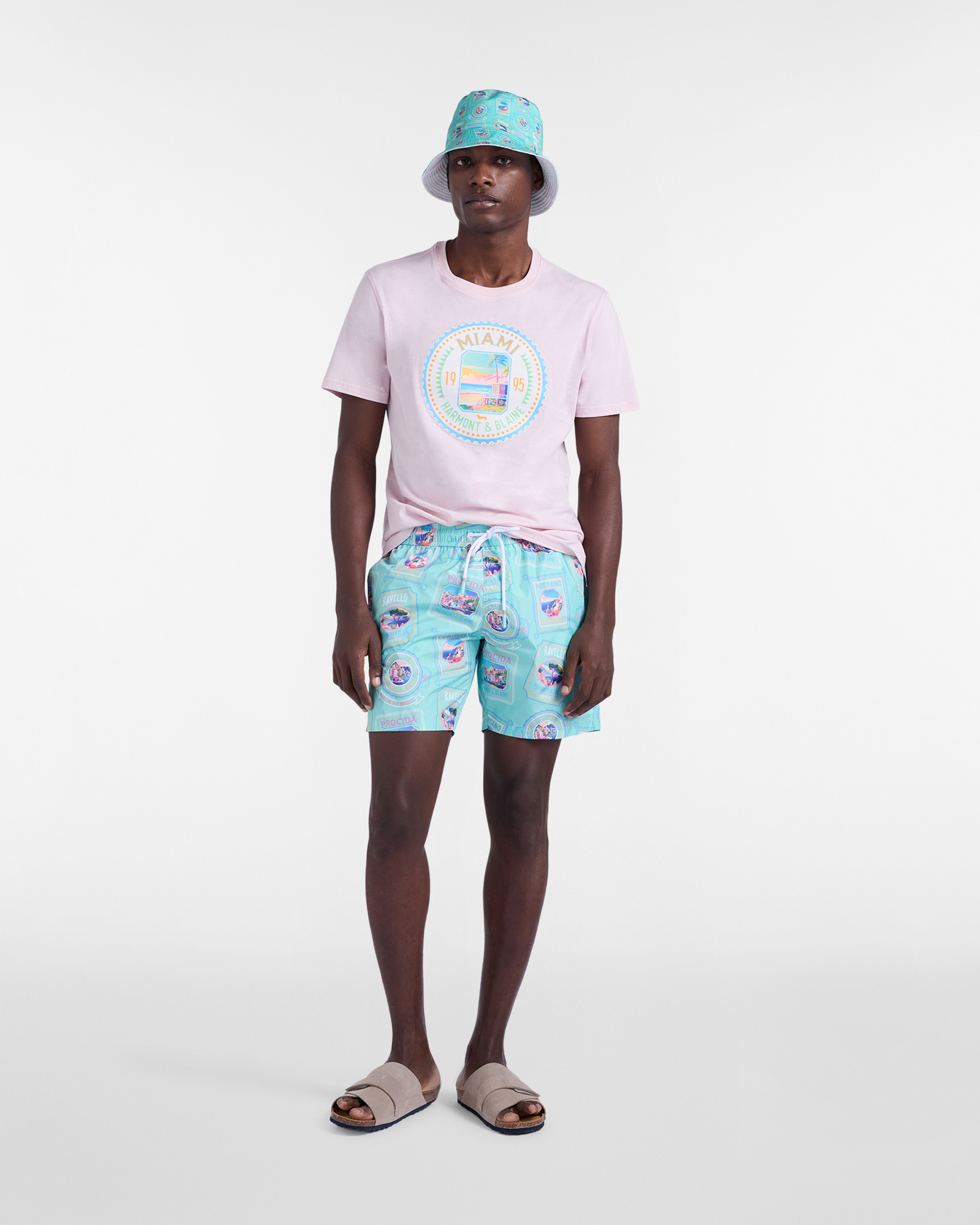 Postcard swim shorts, Green, large image number 3