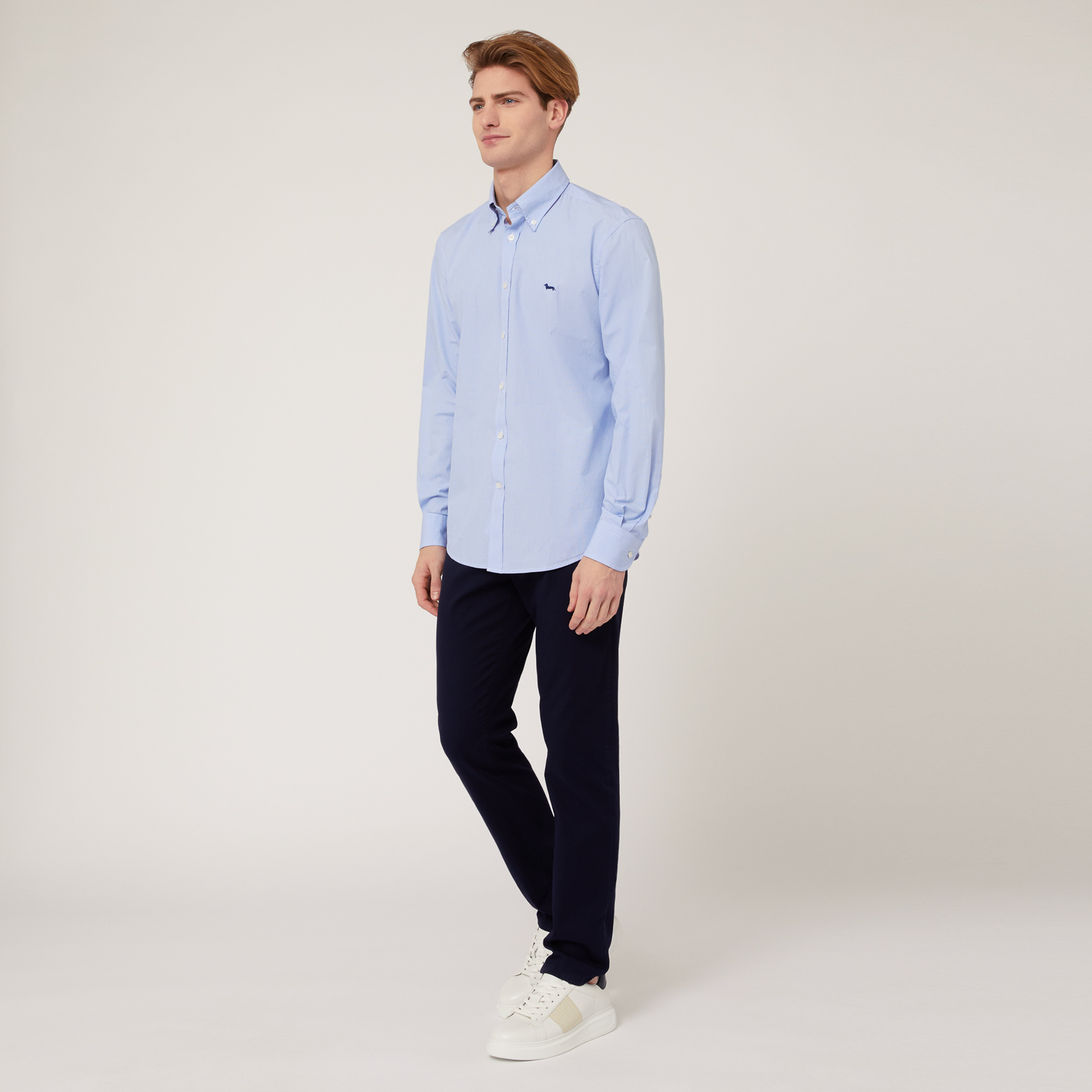 Regular Fit Cotton Shirt, Sky Blue, large image number 3