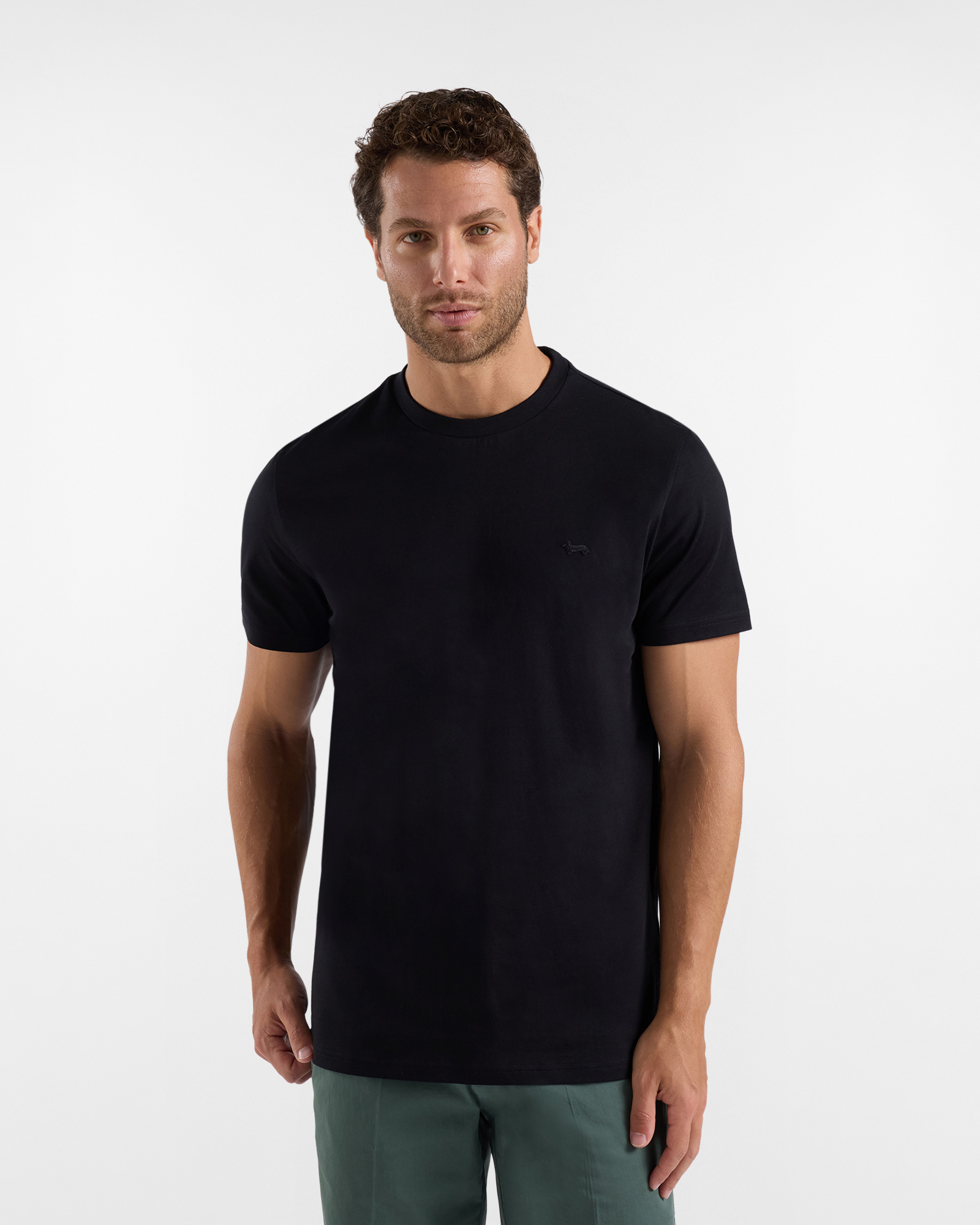 Men's premium cotton T-shirt, Black, large
