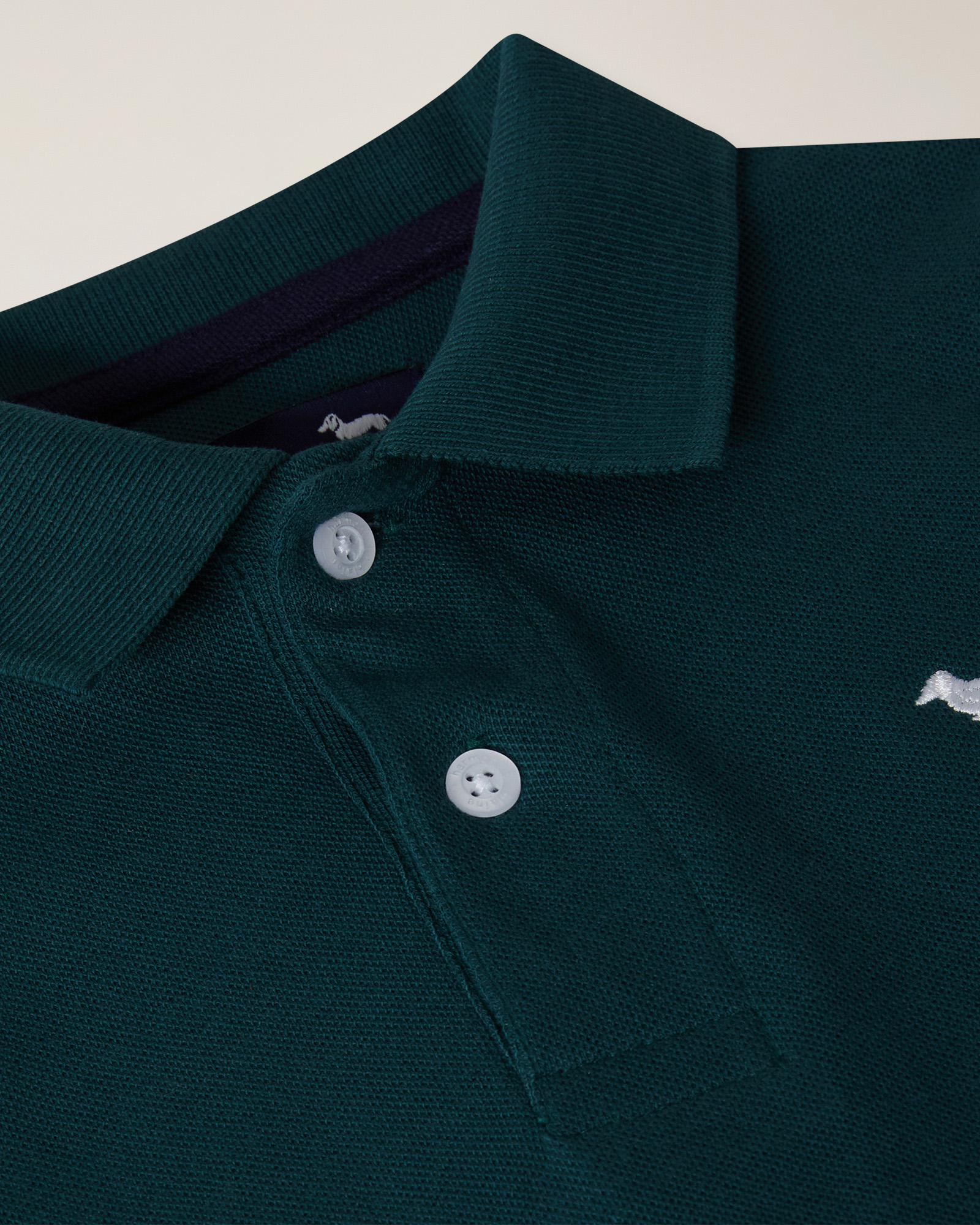 Polo piquet con ricamo logo, Verde, large image number 2
