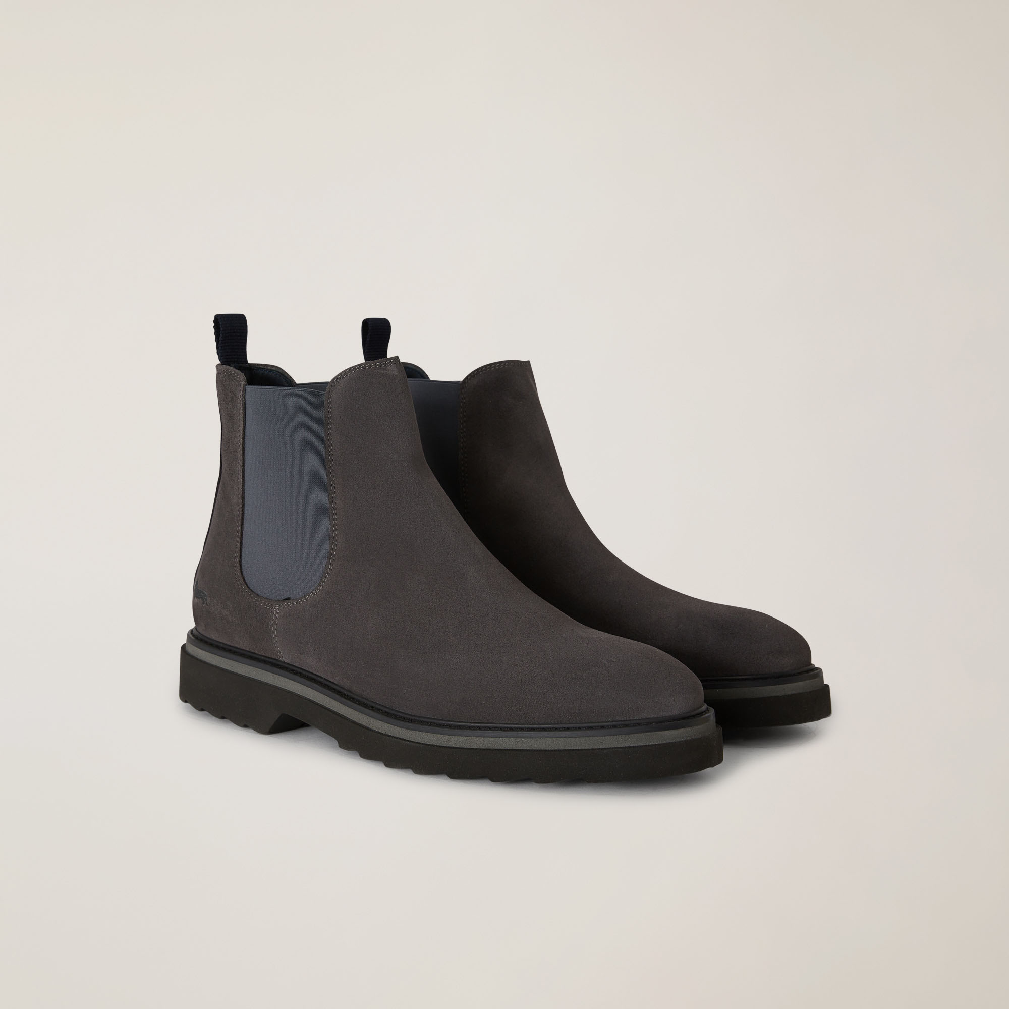 Stivaletto Chelsea In Pelle Scamosciata, Grigio, large image number 1