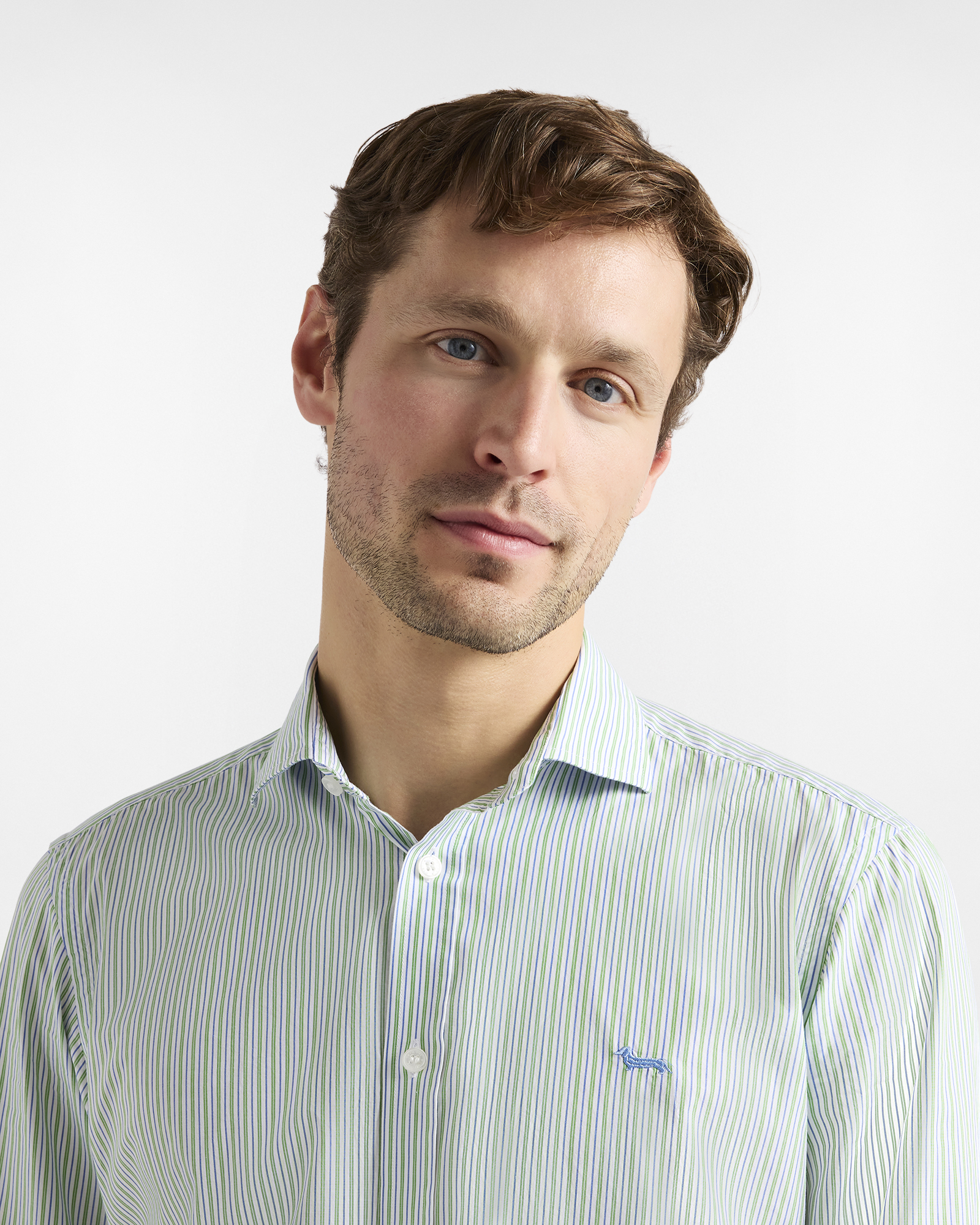 Men's narrow-fit striped shirt