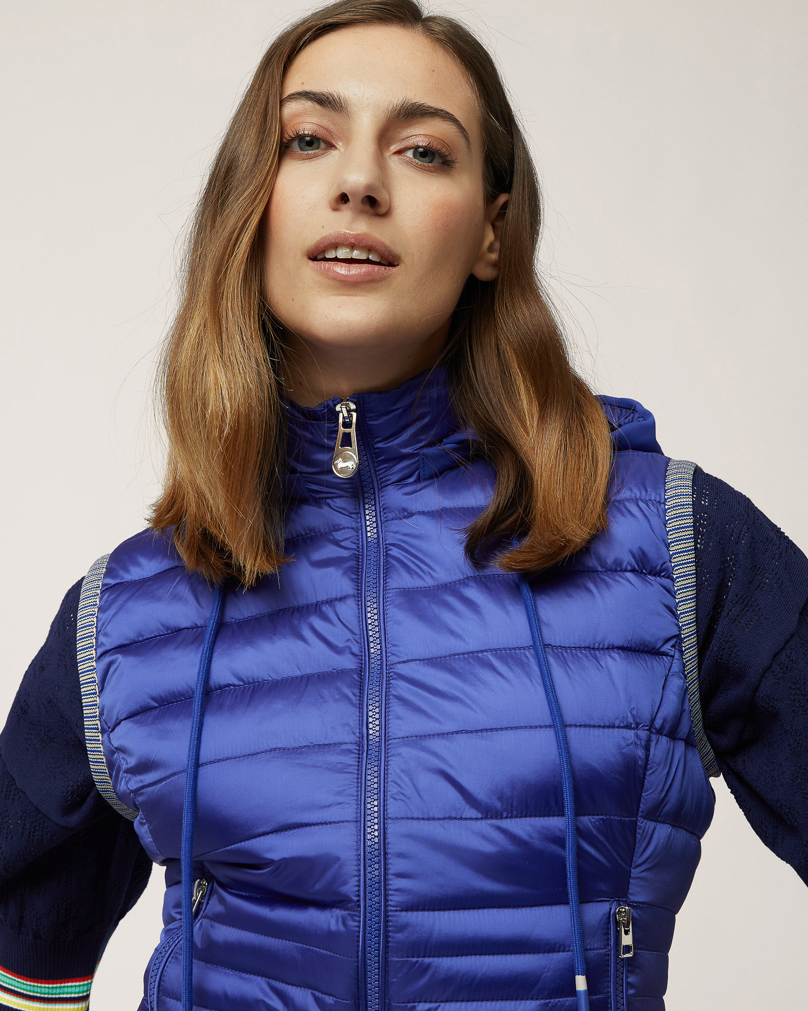 Sleeveless Gilet with Contrasting Trims, Light Blue, large image number 2
