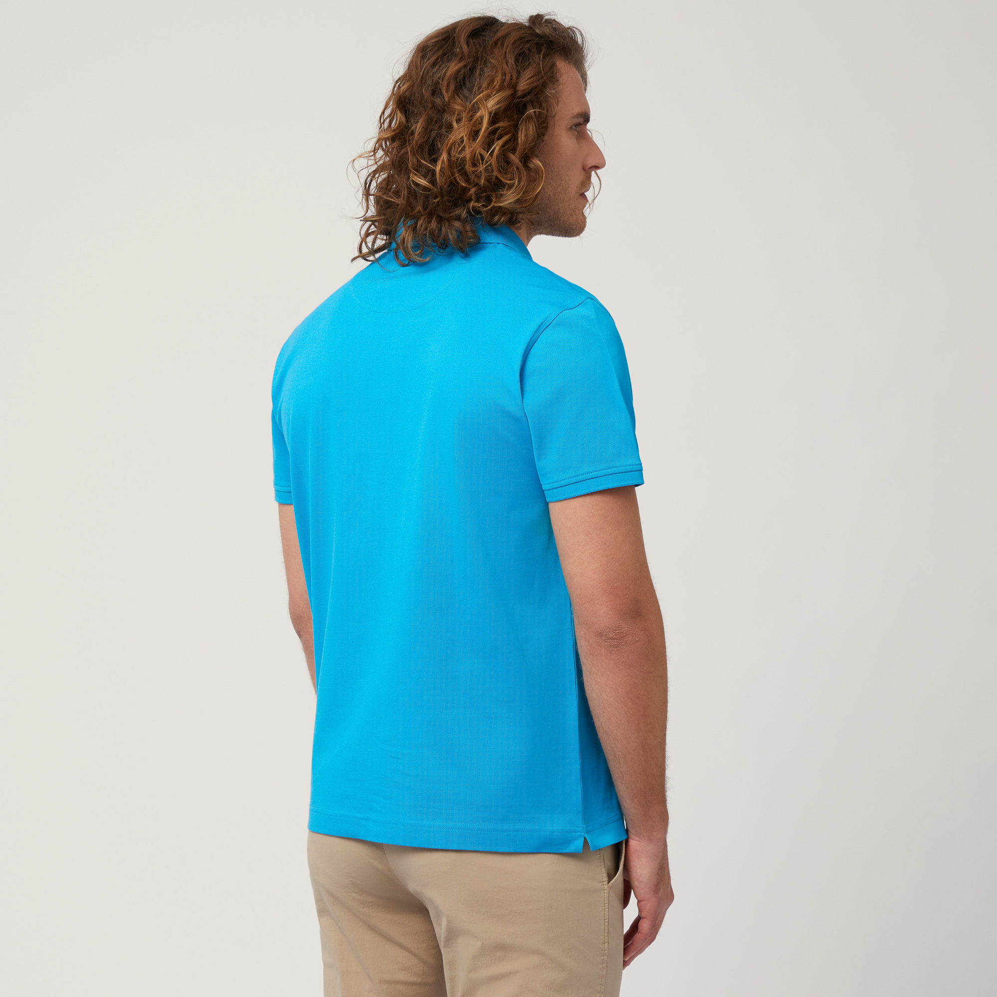 Polo with Lettering and Logo, Light Blue, large image number 1