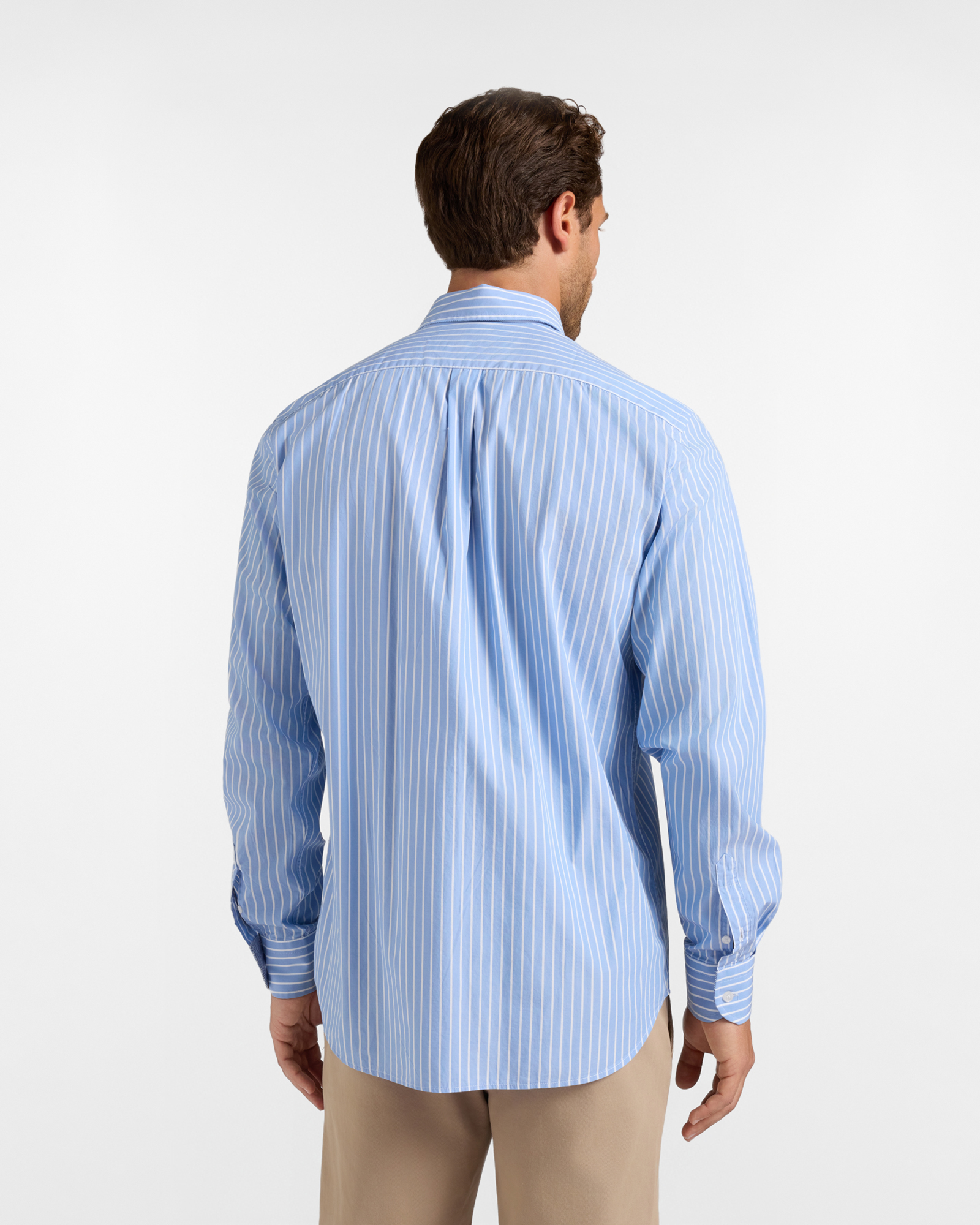 Men's regular-fit  yarn-dyed shirt with wide stripe, SKY, large image number 2
