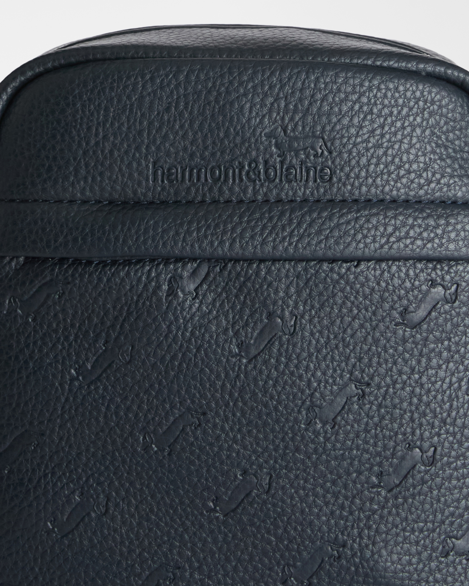 Men's faux leather cross-body bag, Blue, large image number 2