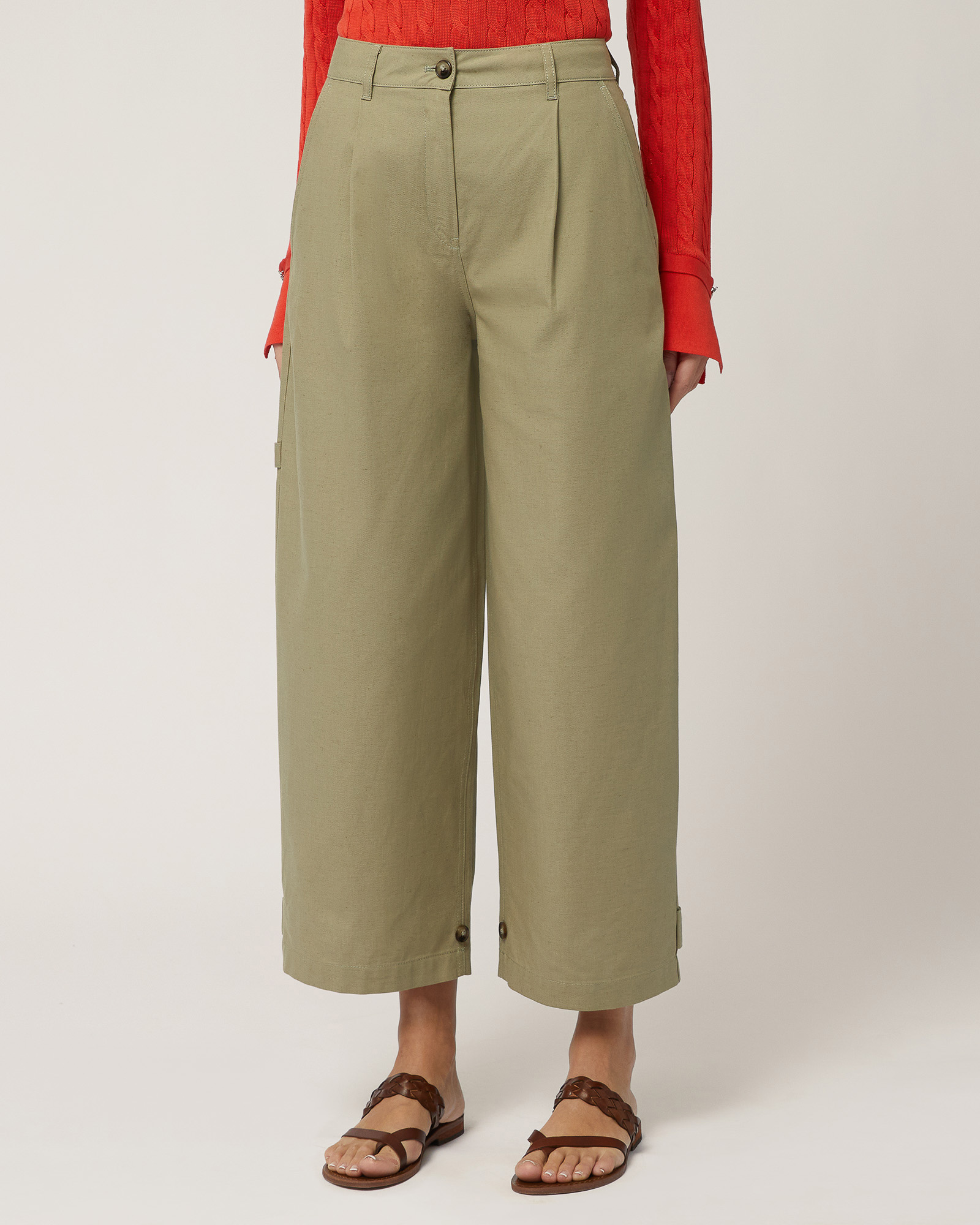 Pantaloni A Fondo Arricciabile