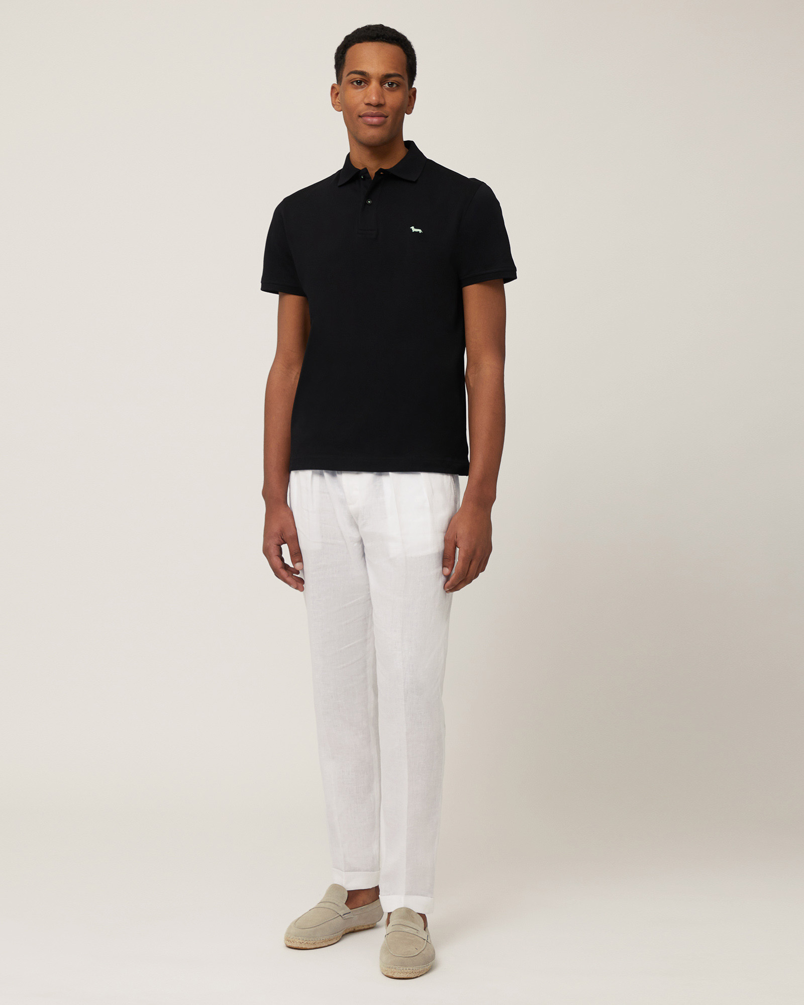Poloshirt aus Baumwolle mit Dackel, Schwarz, large image number 3