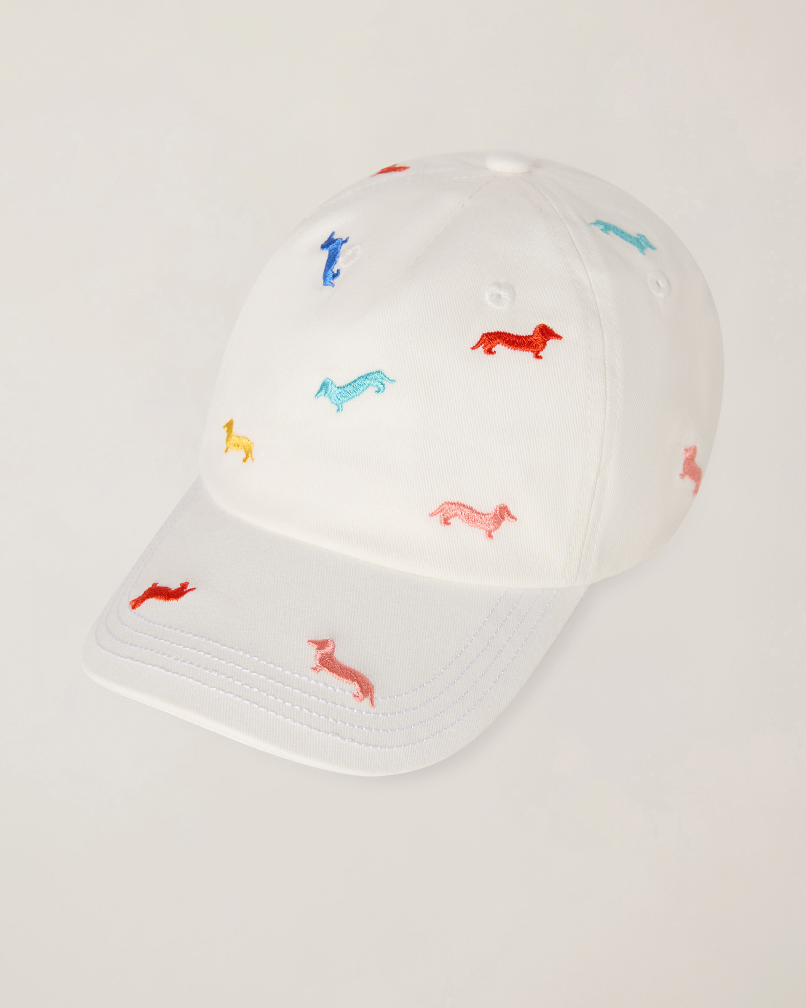 Berretto con ricamo logo all over