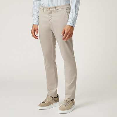 Narrow-Fit Chinos In Coolmax Fabric
