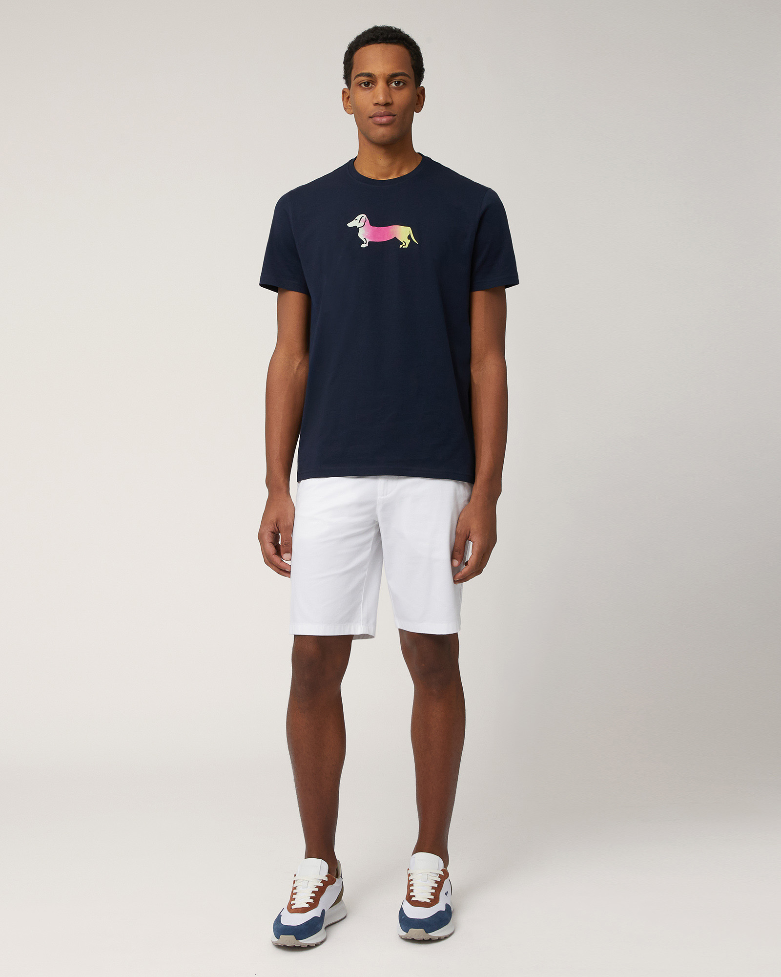 T-Shirt with Maxi Dachshund, Navy Blue, large image number 3