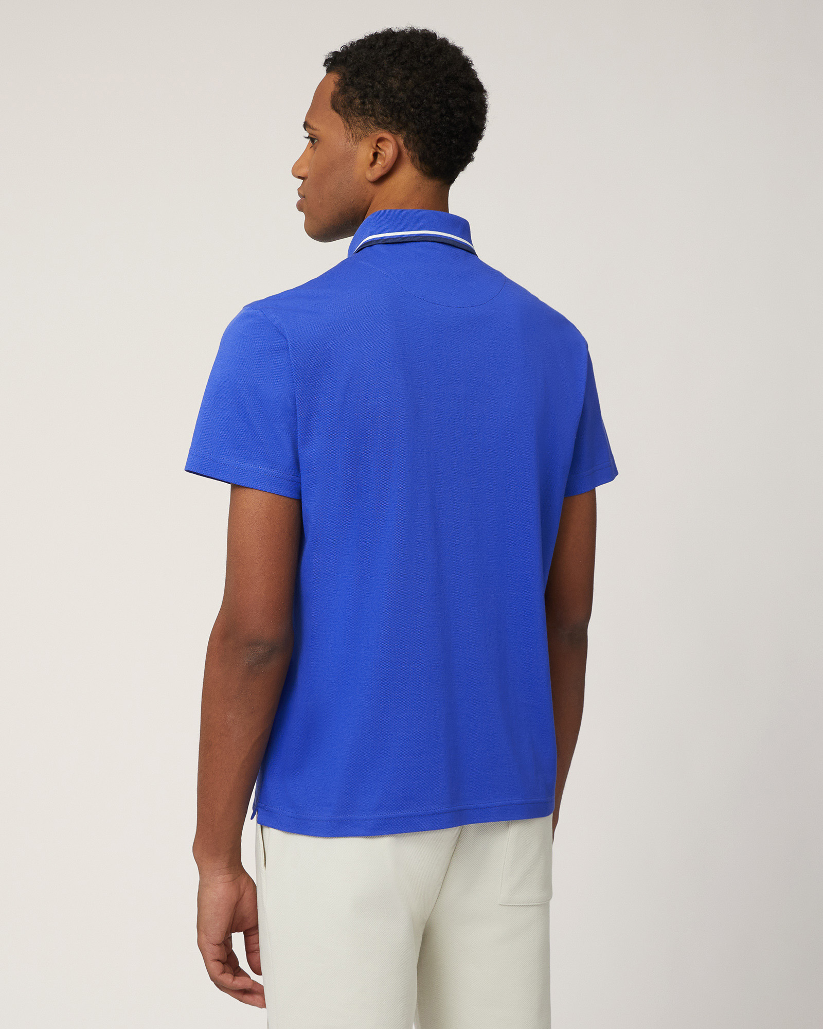 Polo with Denim Details