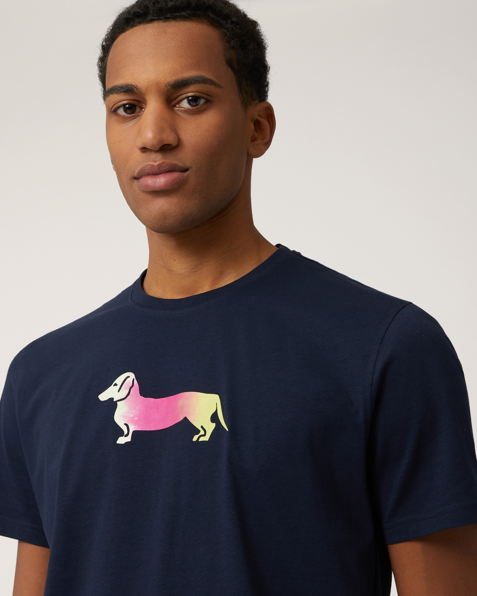 T-Shirt with Maxi Dachshund, Navy Blue, large image number 2