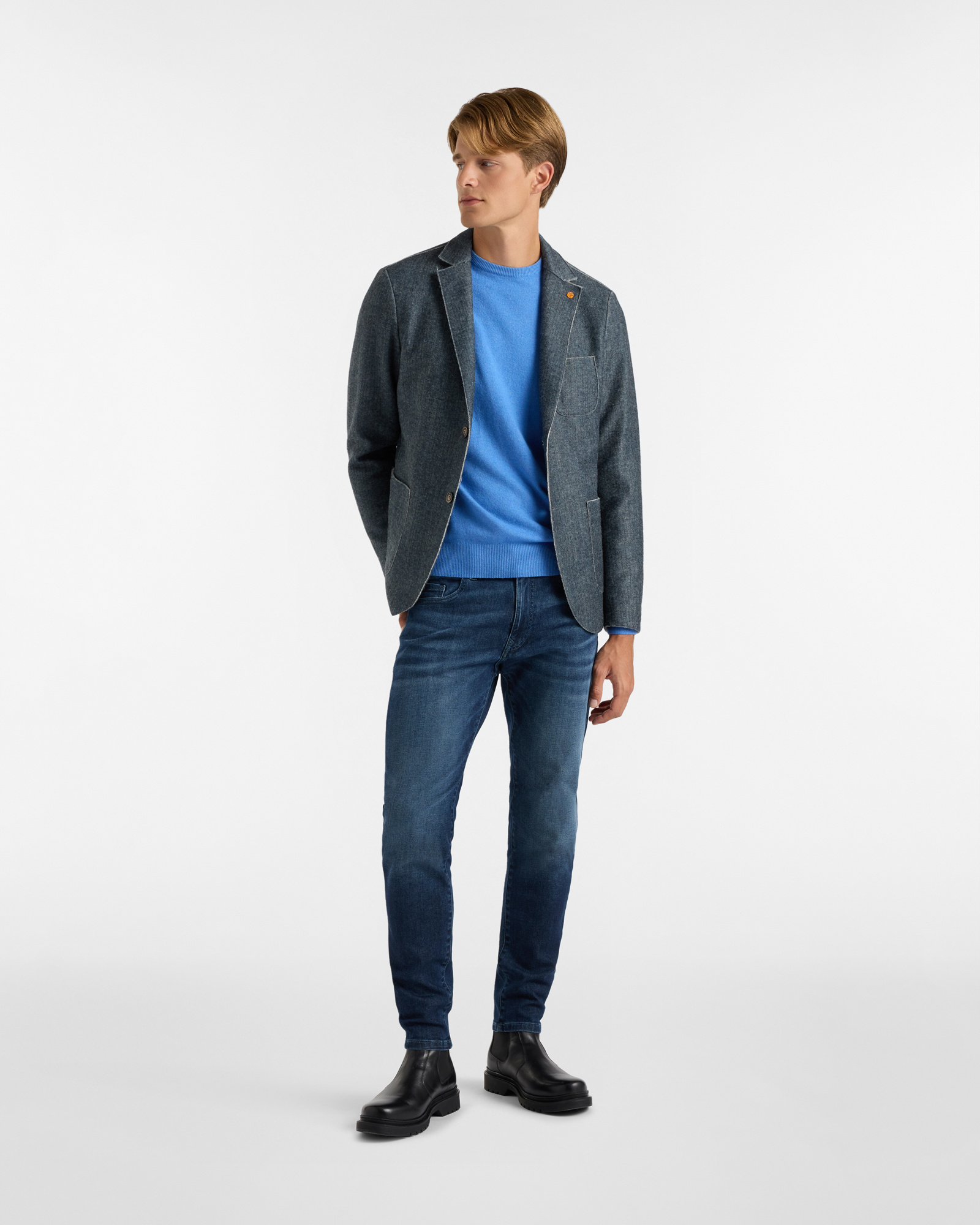 Giacca Effetto Denim, Blu Denim, large image number 3